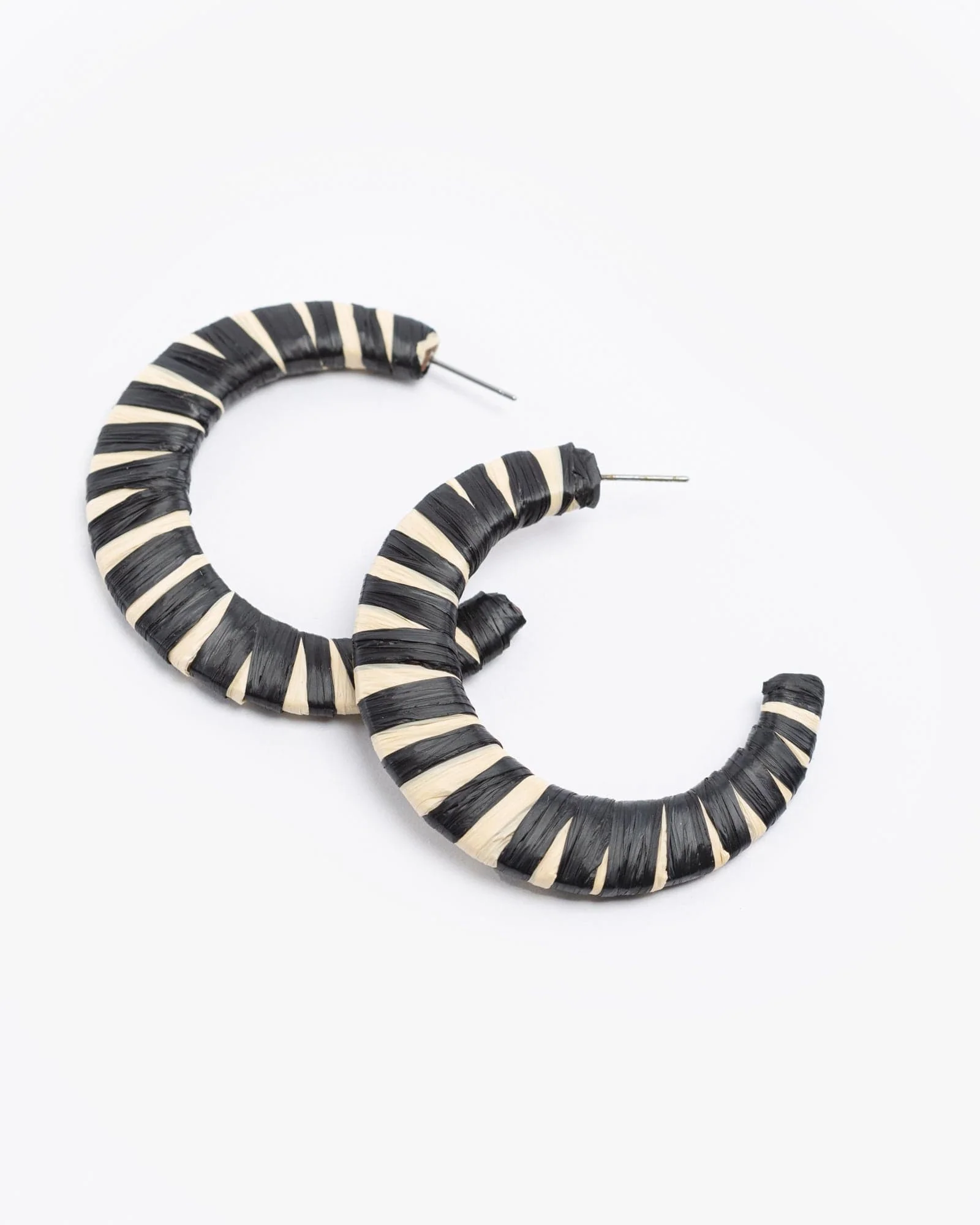 Multi Colour Wrapped Hoop Earrings