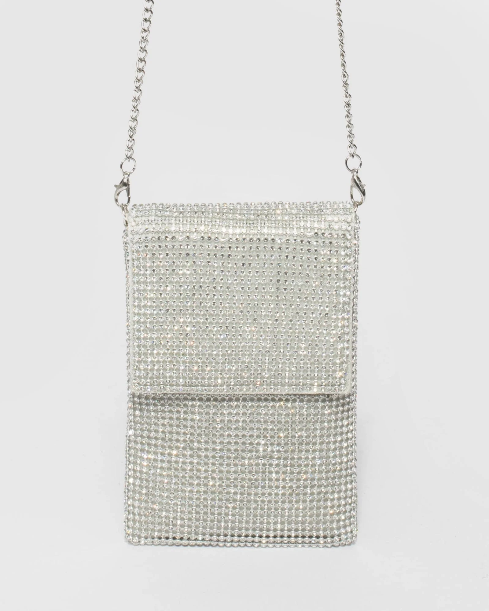 Silver Giselle Phone Crossbody Bag
