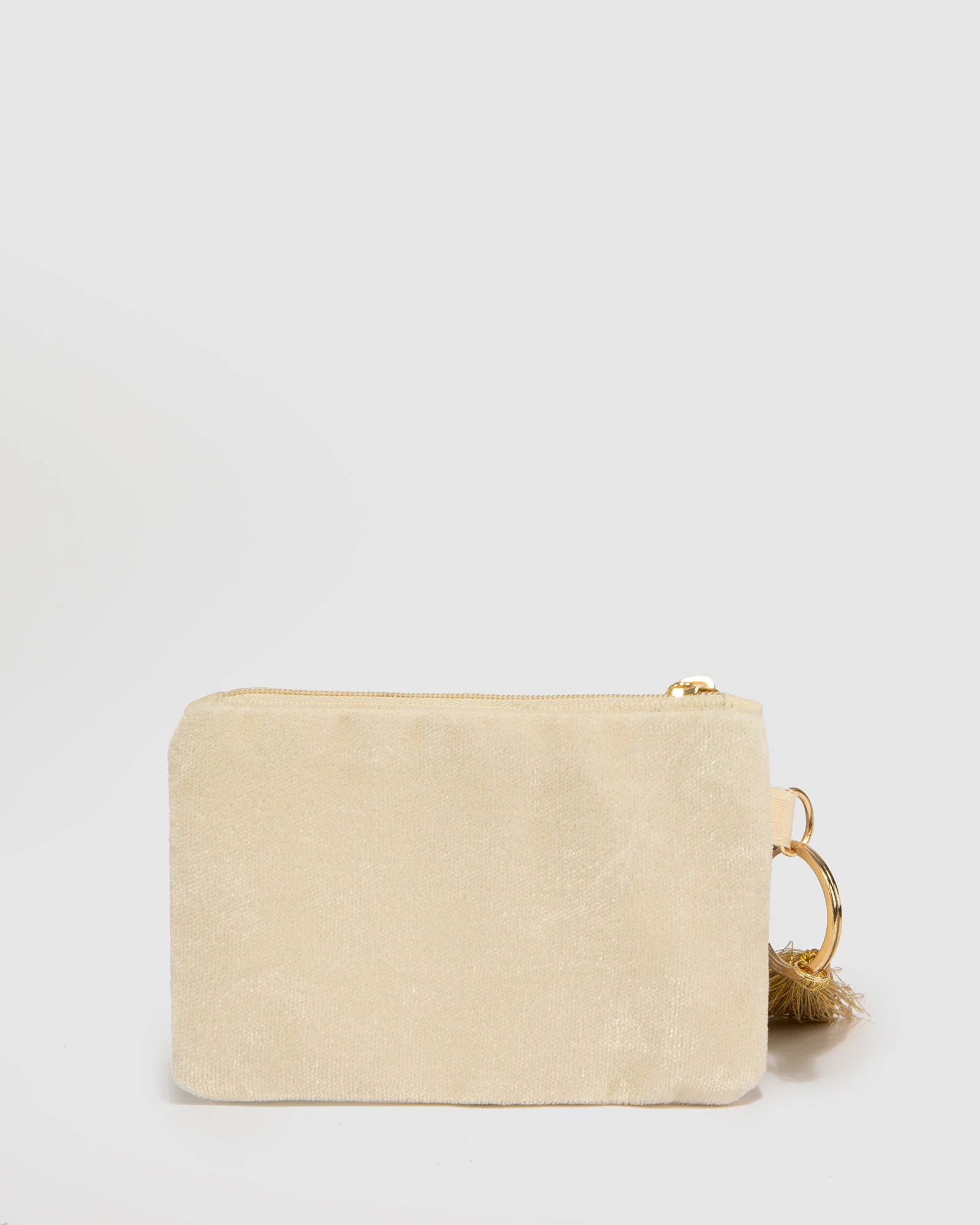 Ivory Beaded Tassle Coin Purse