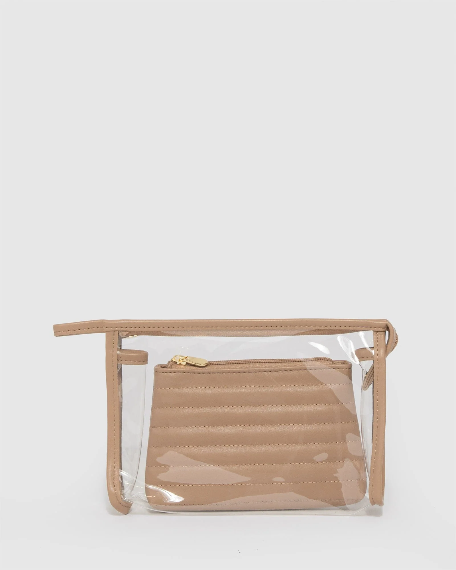 Taupe Kelly 2 Piece Pouch Set