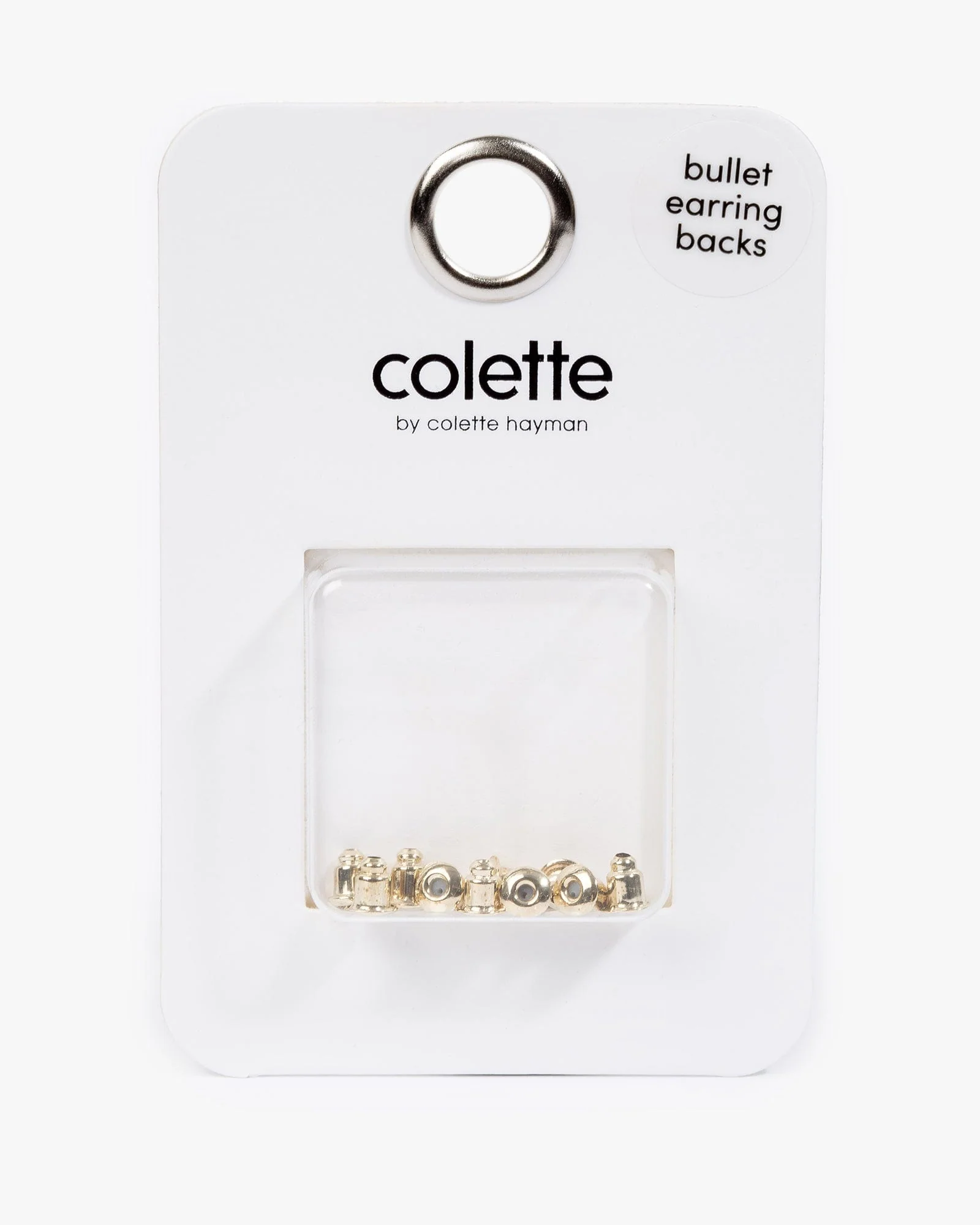 Gold Earring Bullet Backs