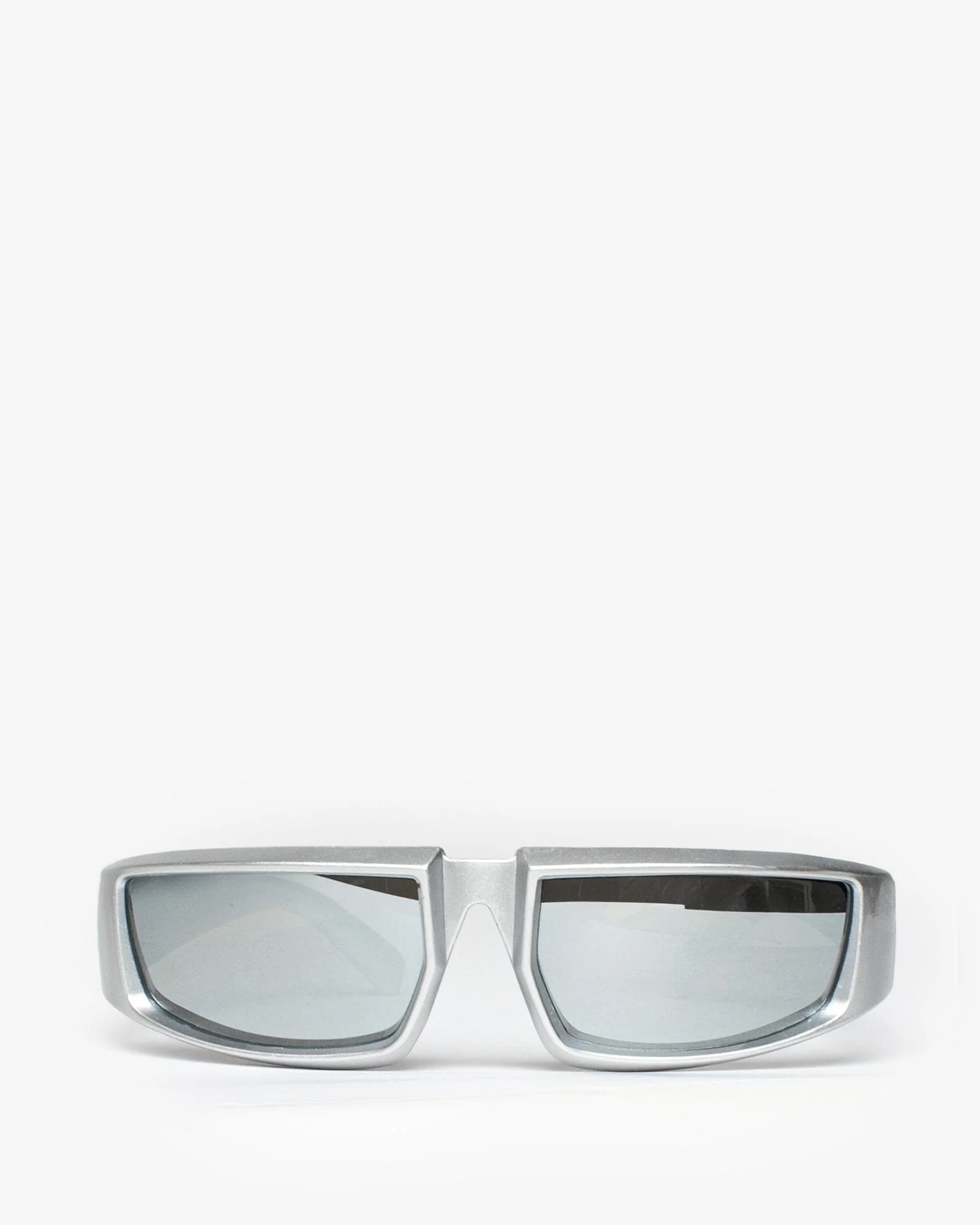 Silver Matte Look Shield Sunglasses