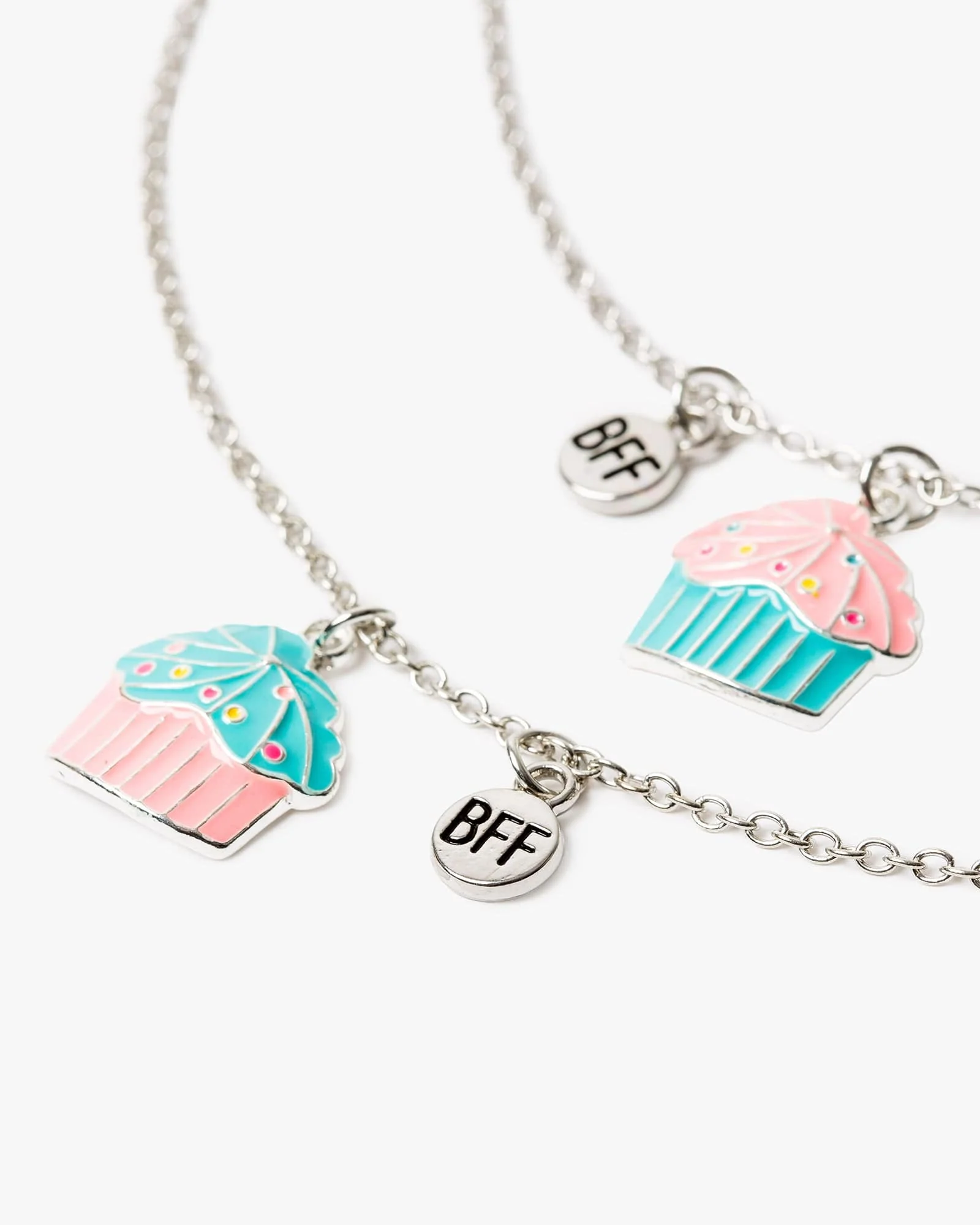 Multi Colour 2 Pack Cupcake BFF Necklace