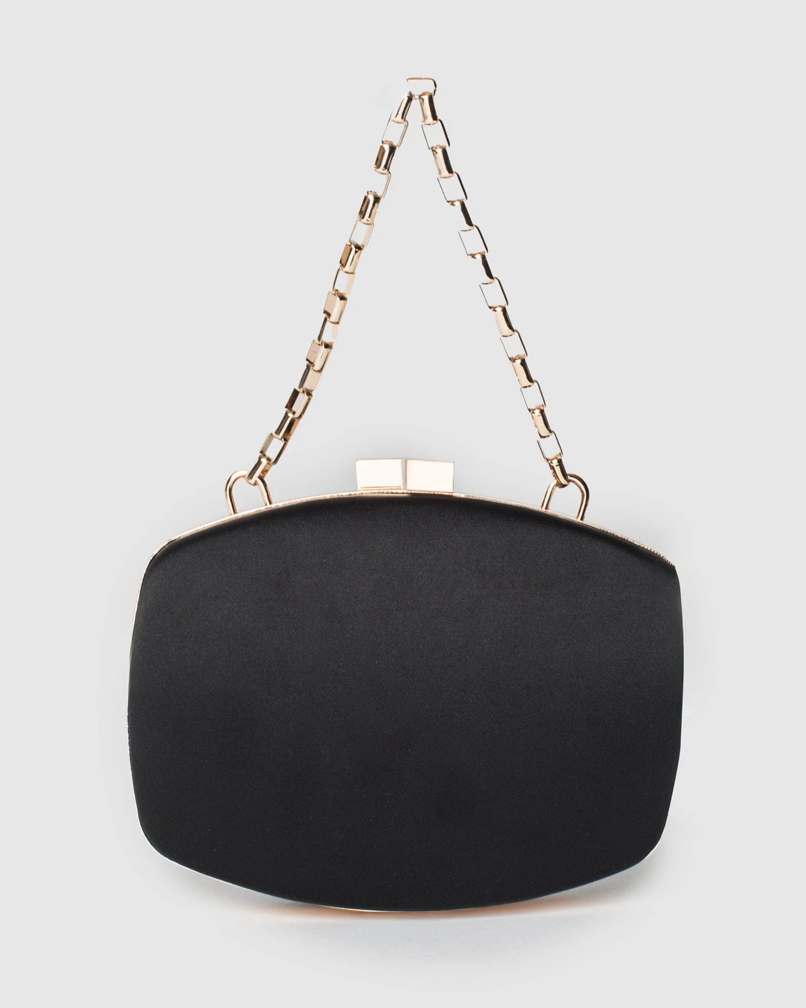Black Eden Chain Hardcase Clutch Bag