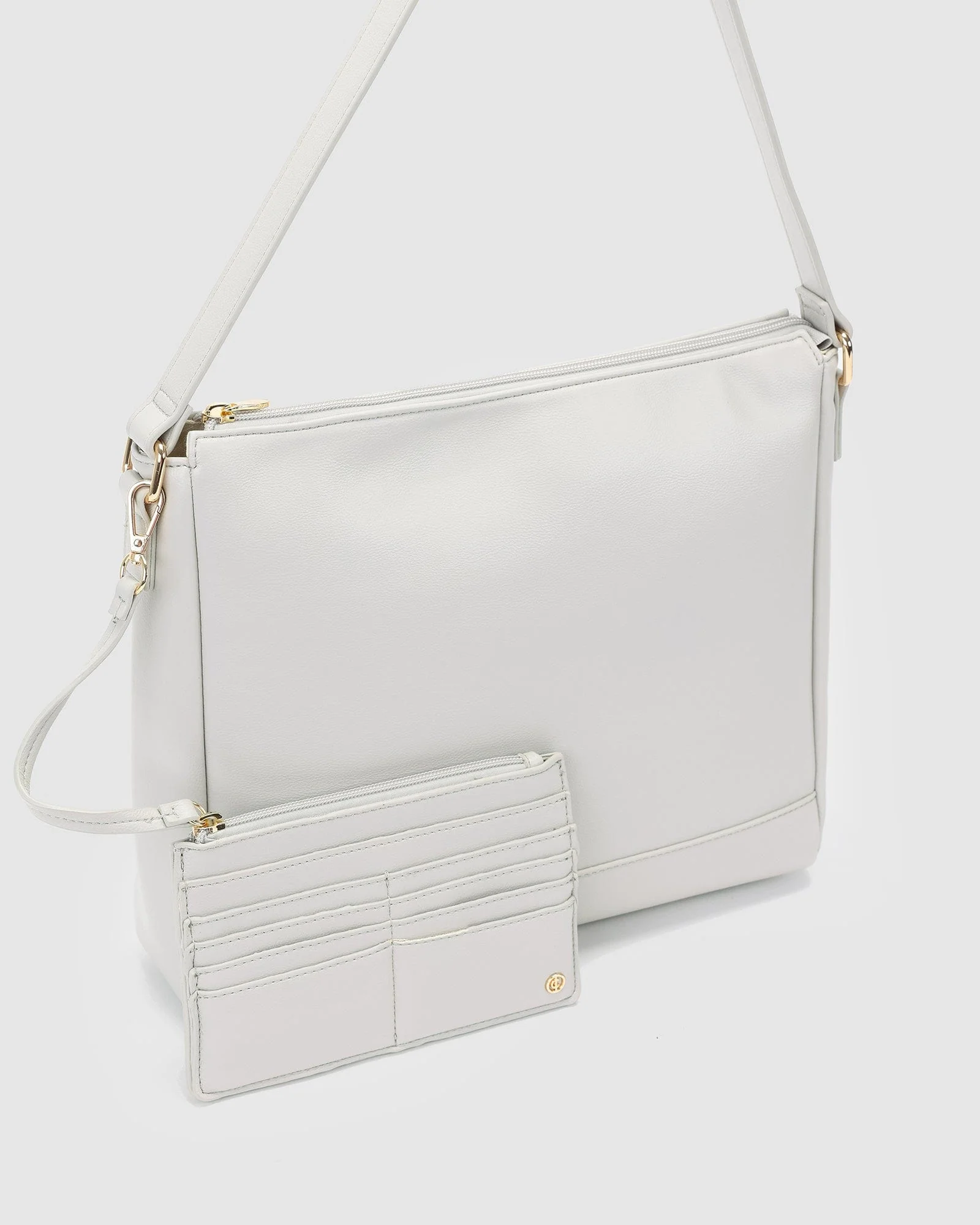 Grey Veronica Slouch Shoulder Bag