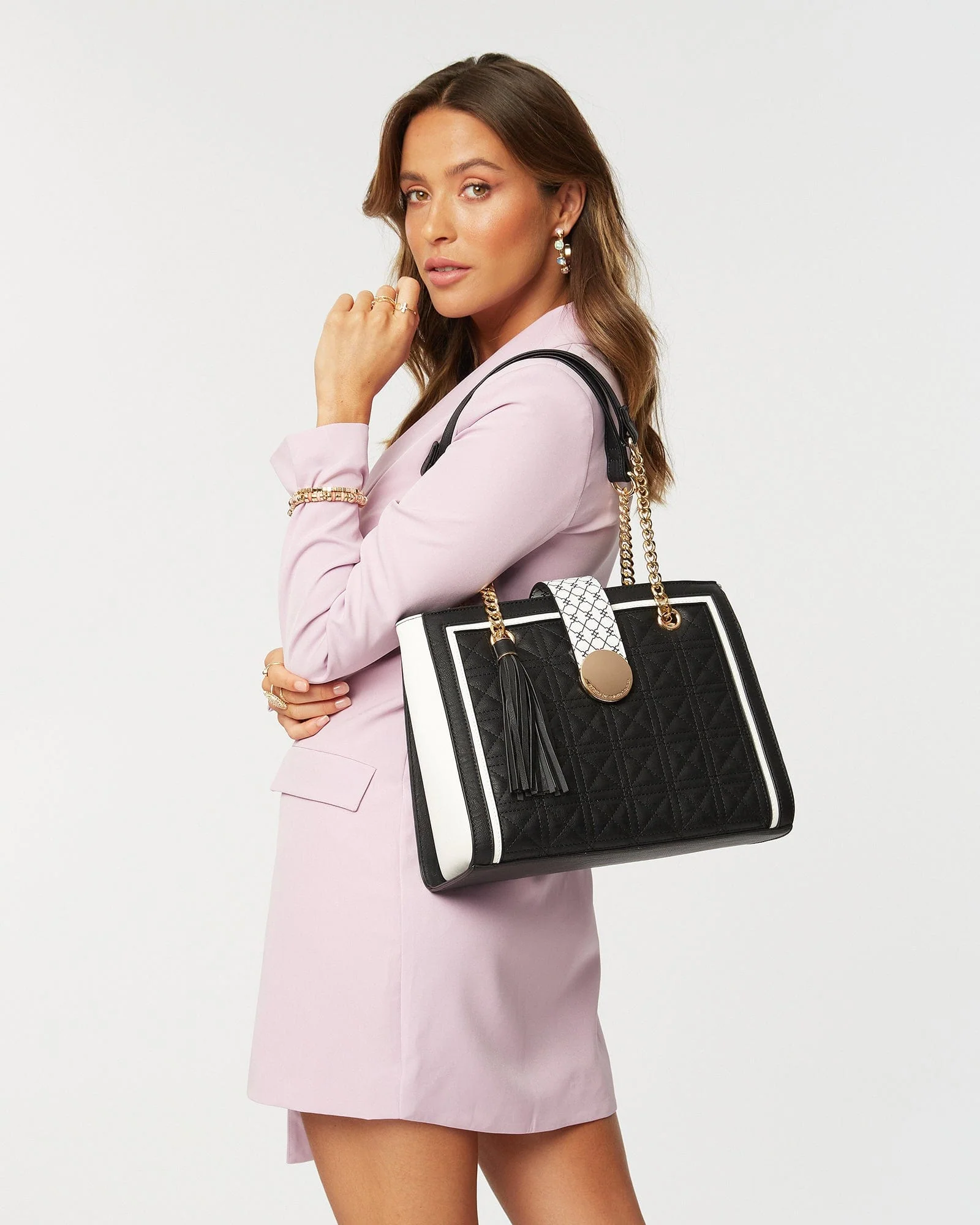 Multi Colour Megan Quilted Tote Bag