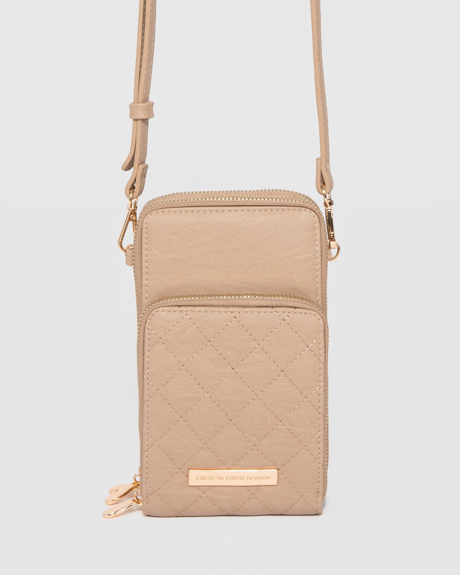 Taupe Koni Phone Crossbody Bag
