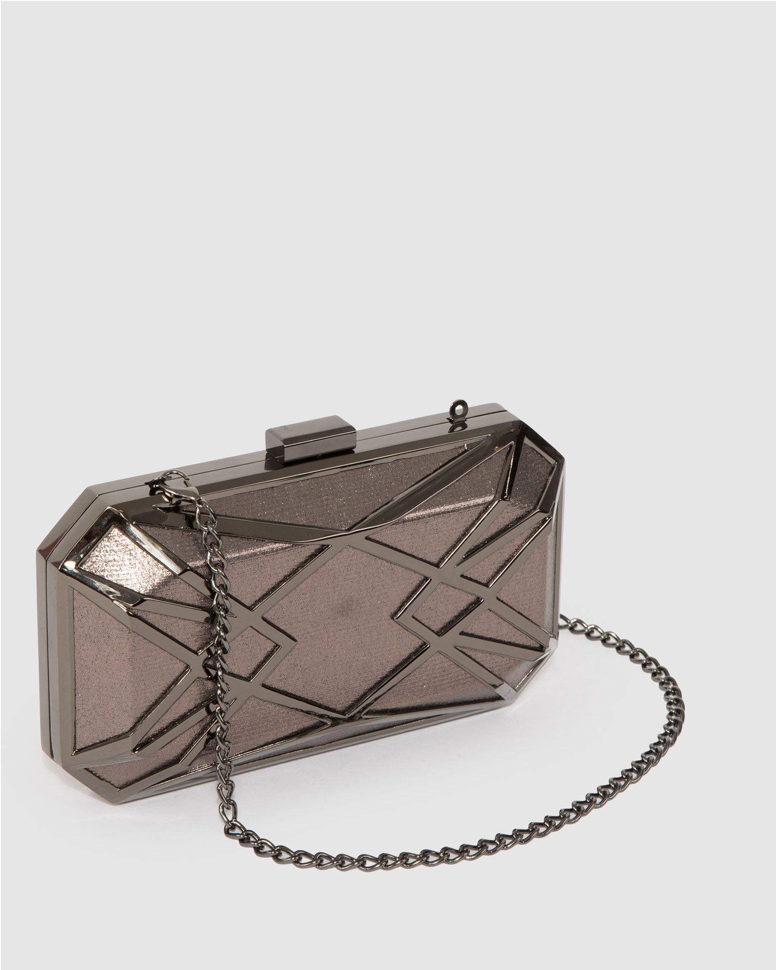 Silver Jade Geo Clutch Bag
