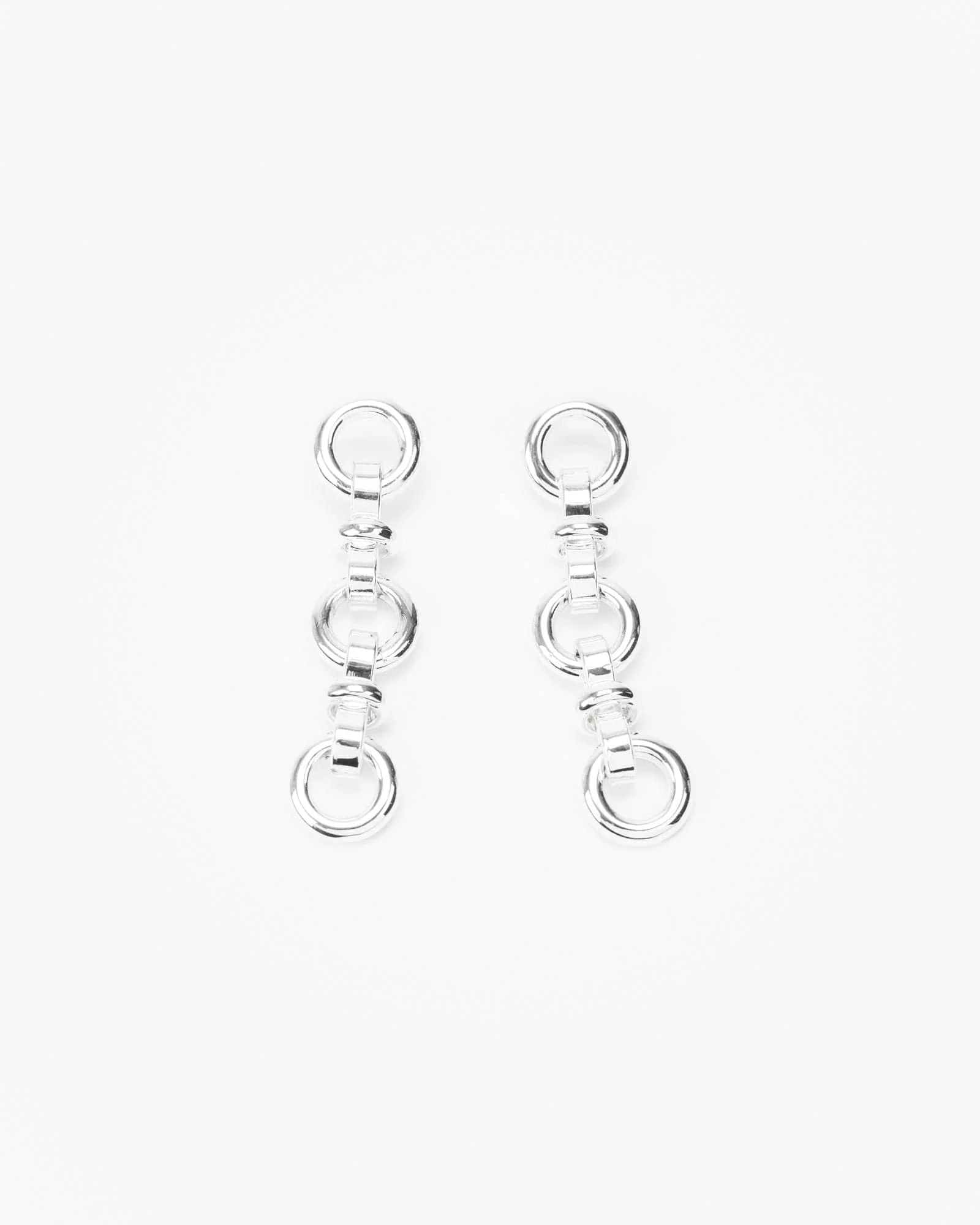 Silver Chain Link Drop Earrings