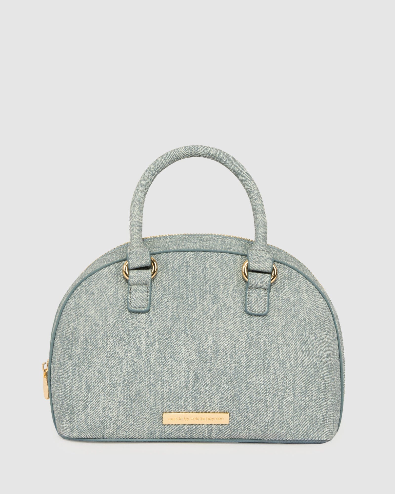 Blue Leo Bowler Bag