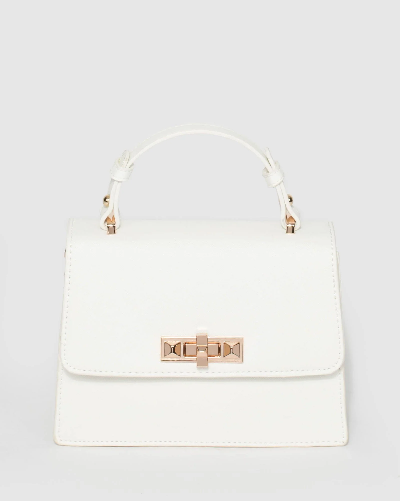 White Angelika Top Handle Bag