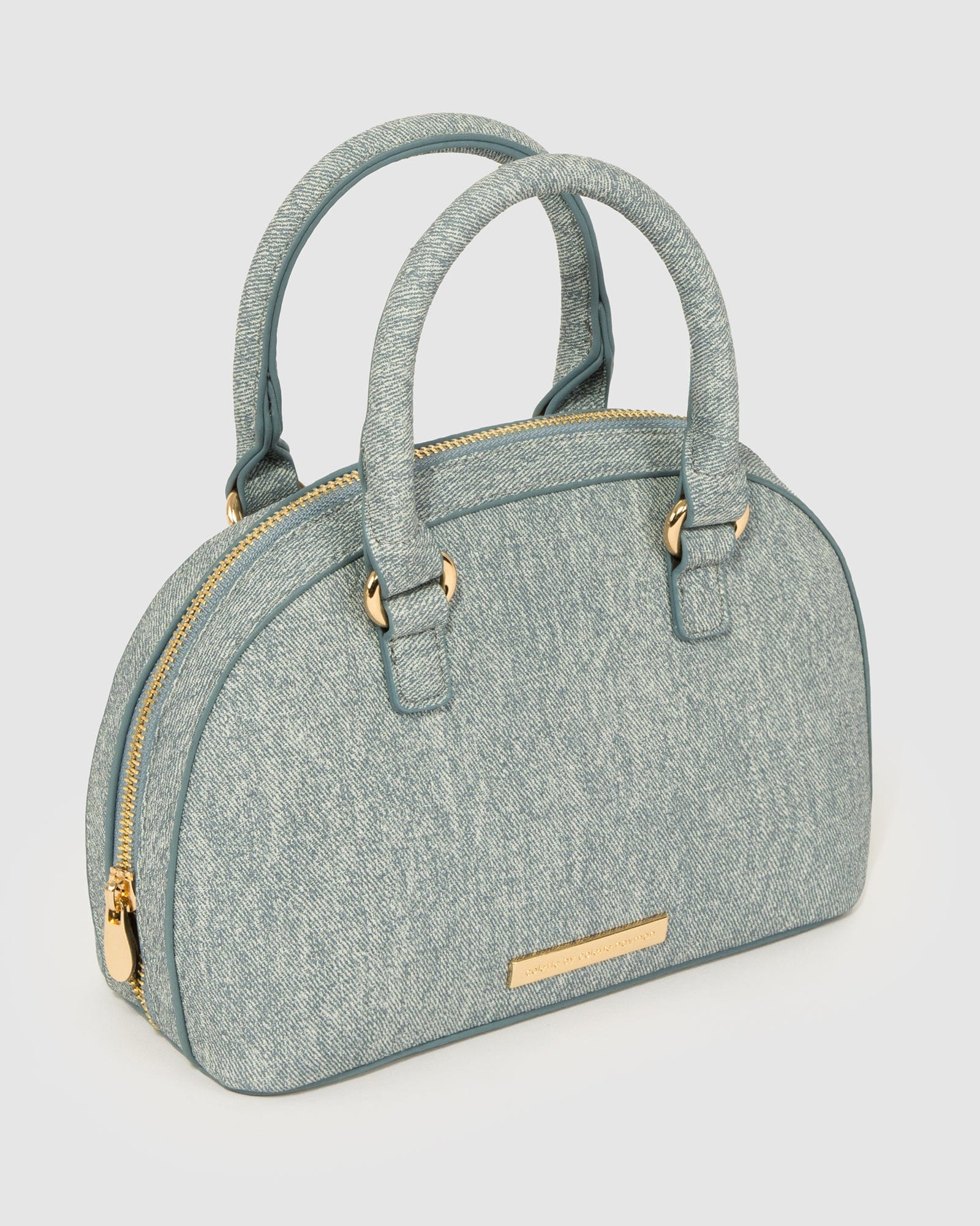 Blue Leo Bowler Bag