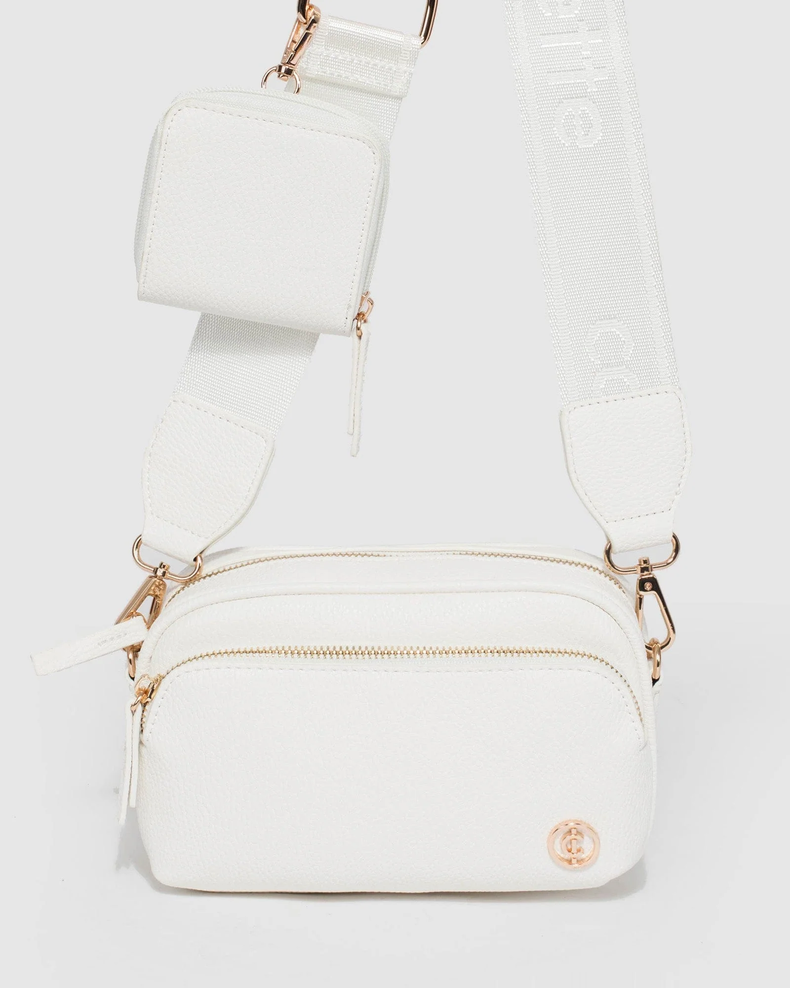 White And Gold Amalia Crossbody Bag
