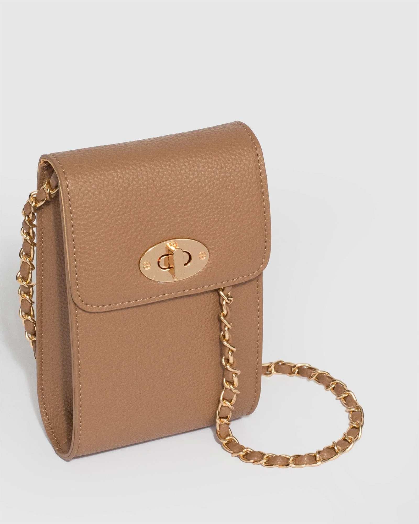 Caramel Koni Chain Phone Bag