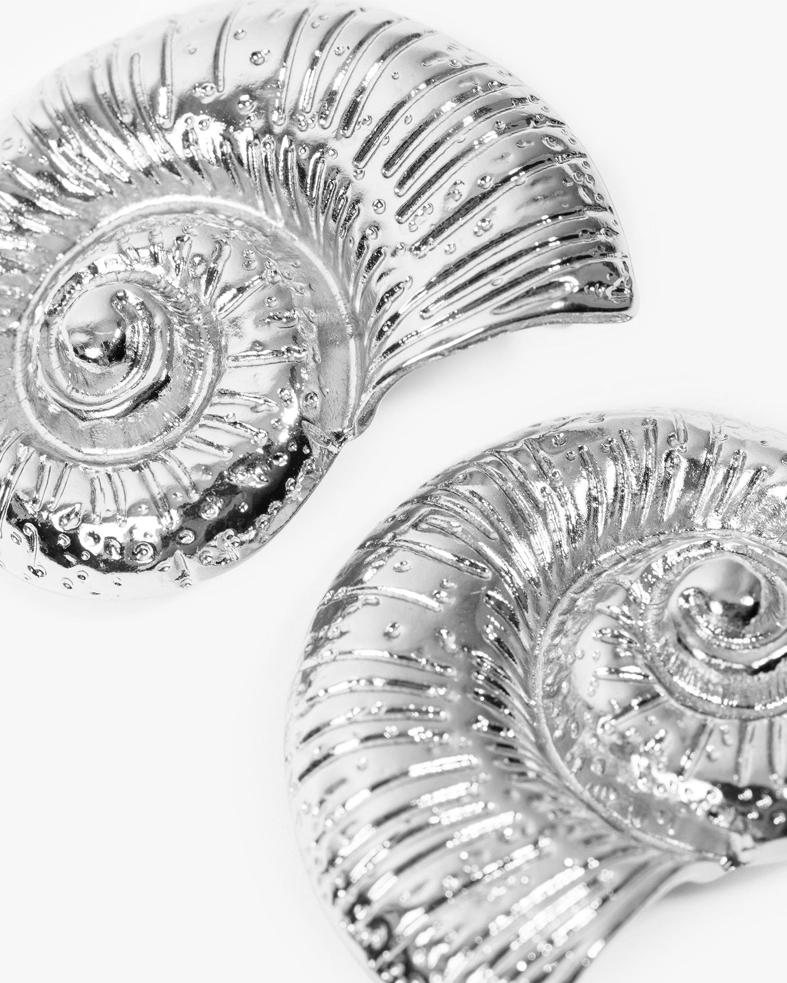Silver Swirl Beach Icon Stud Earrings