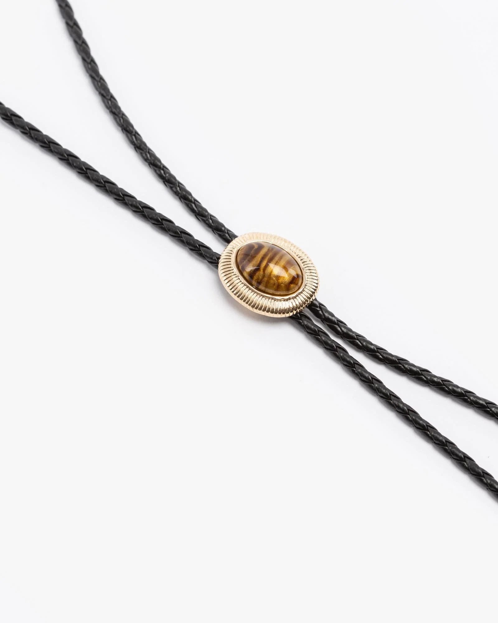 Multi Colour Western Style Cord Lariat Necklace