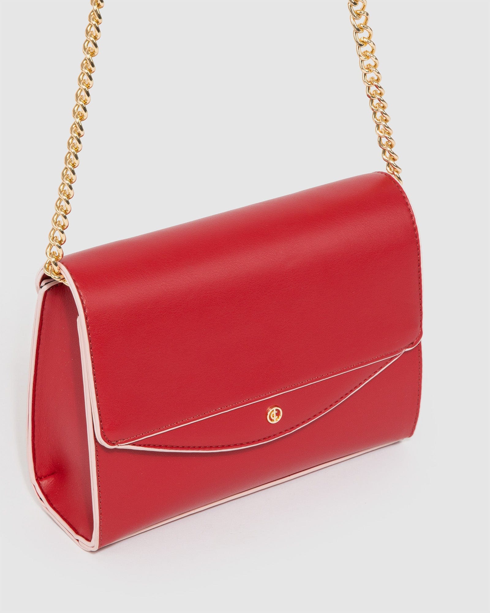Red Iva Panel Crossbody Bag