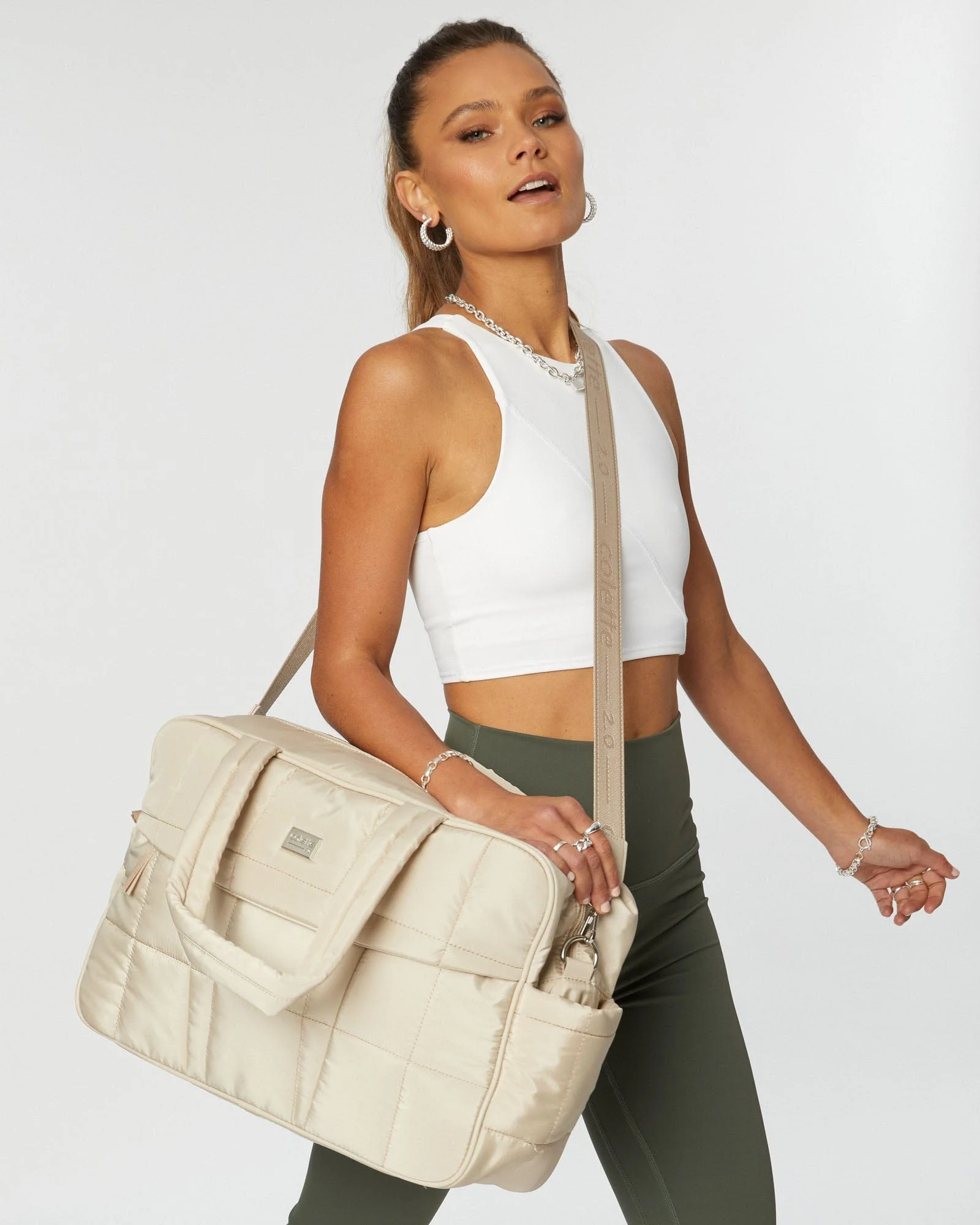 Ivory Ash Duffle Workout Bag