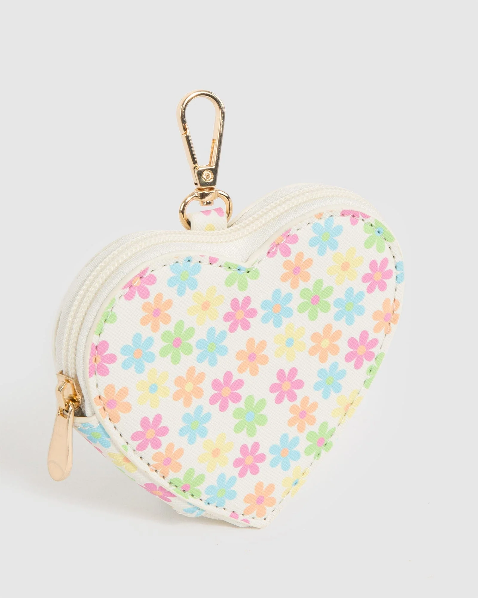Multi Colour Heart Keyring Coin Purse