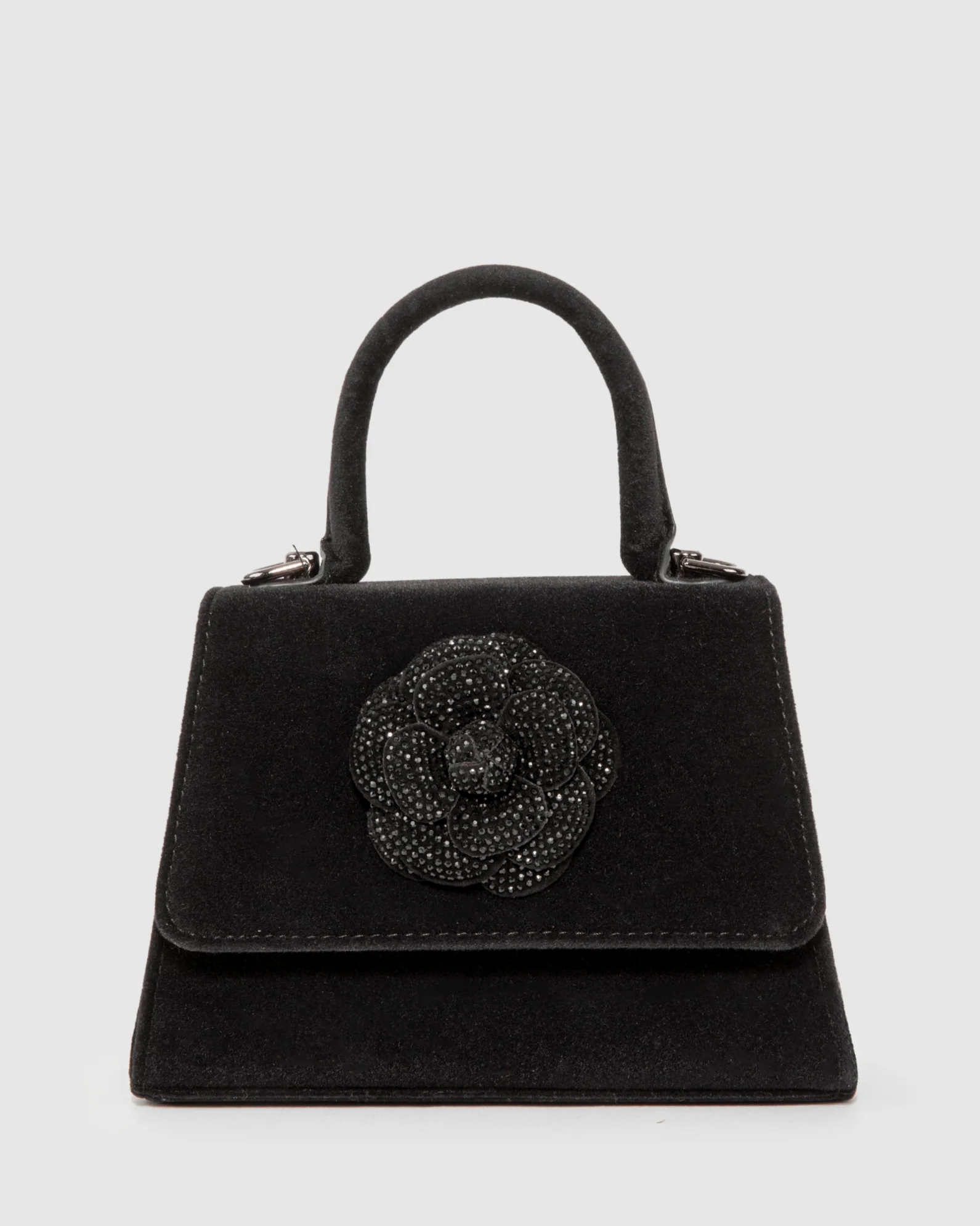 Black Lilith Rose Top Handle Bag