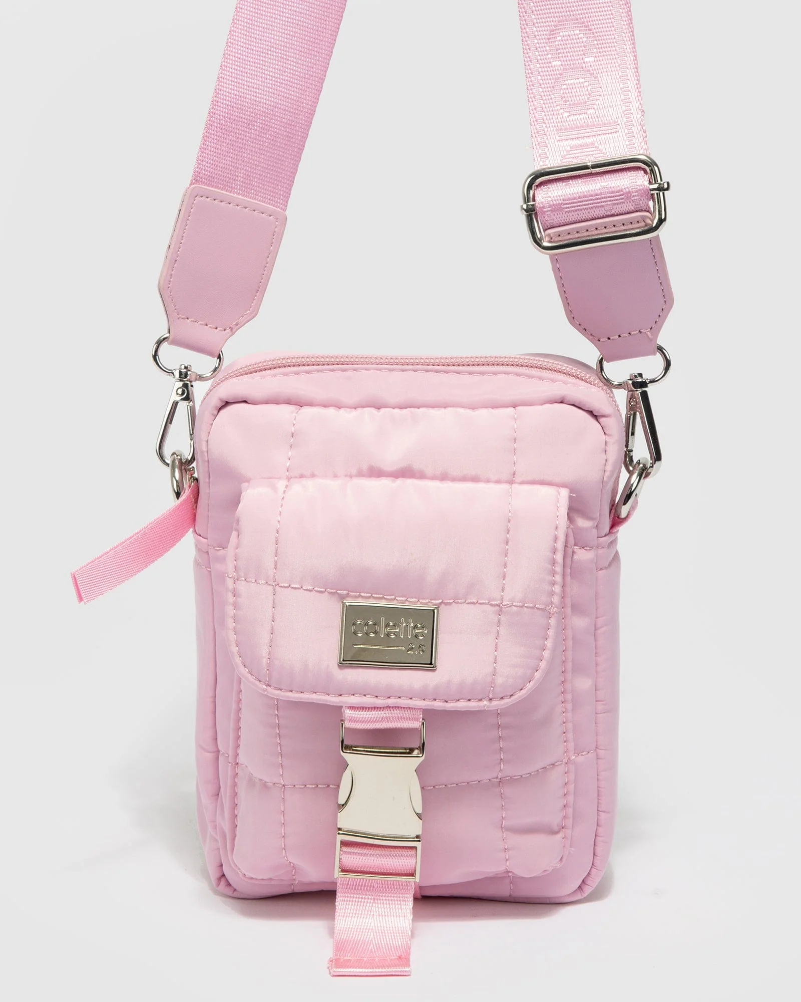 Pink Emma Lock Crossbody Bag
