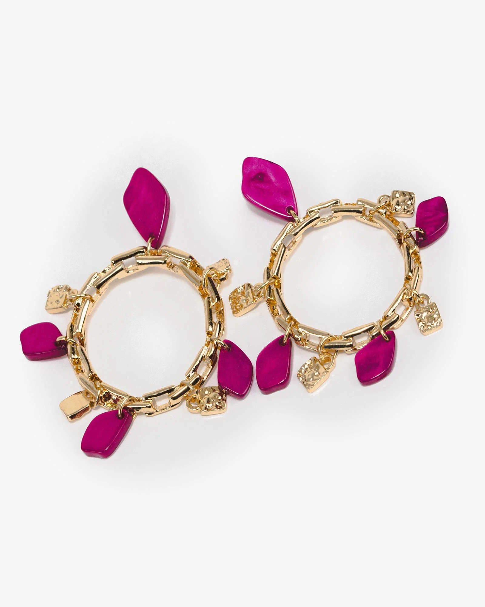 Pink Chain Link Acrylic Earrings