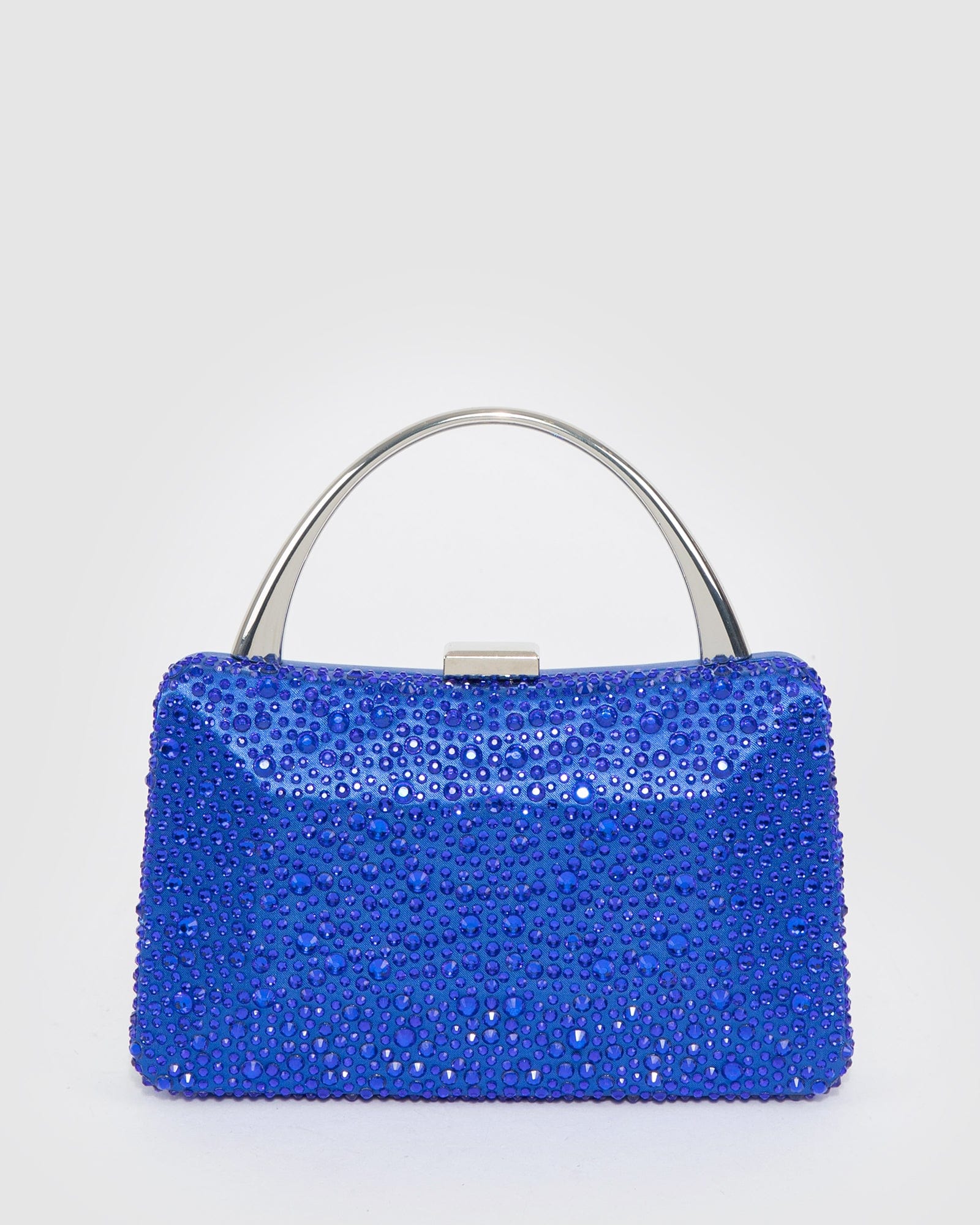 Blue Jem Crystal Clutch Bag