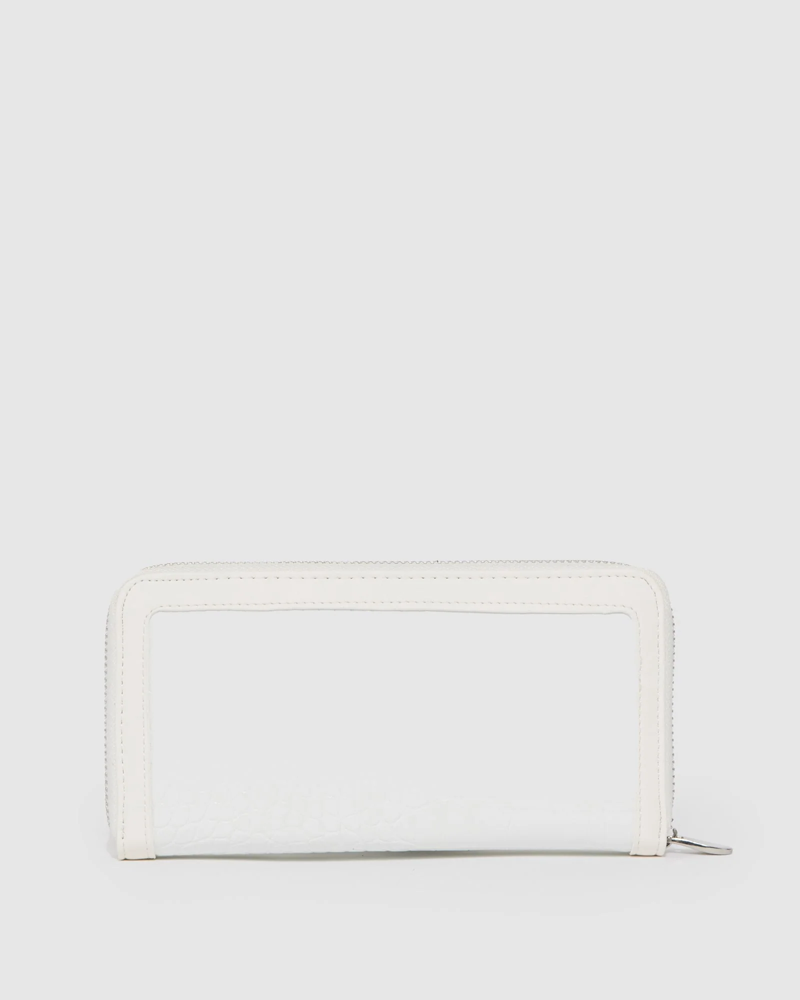 White Nina Border Wallet