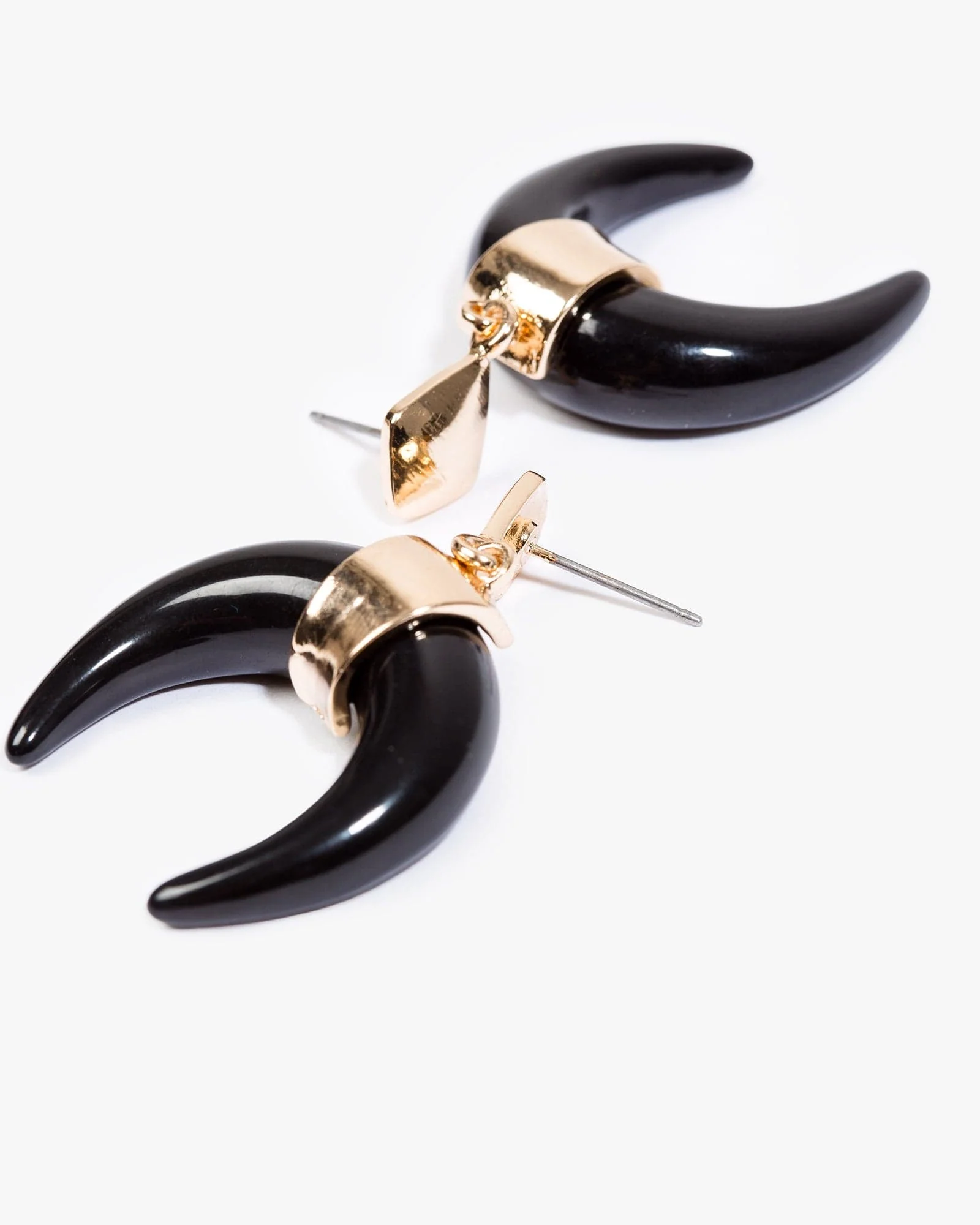 Multi Colour Western Horn Style Earrings