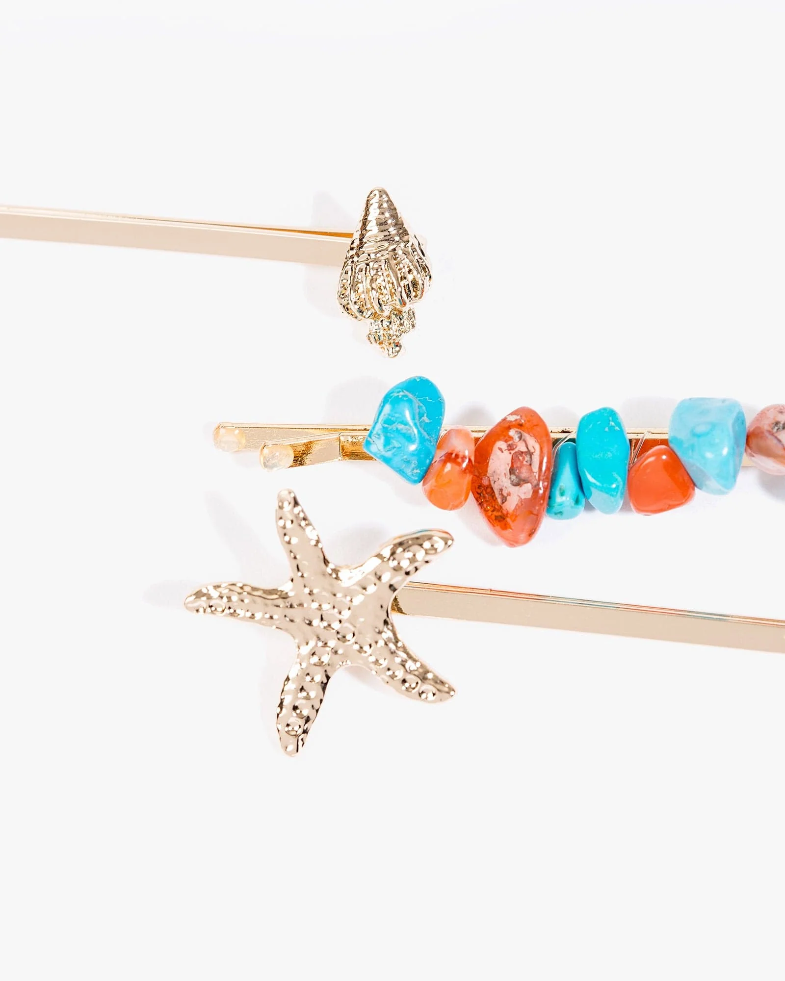 Sea Motif 4 Pack Hair Slides