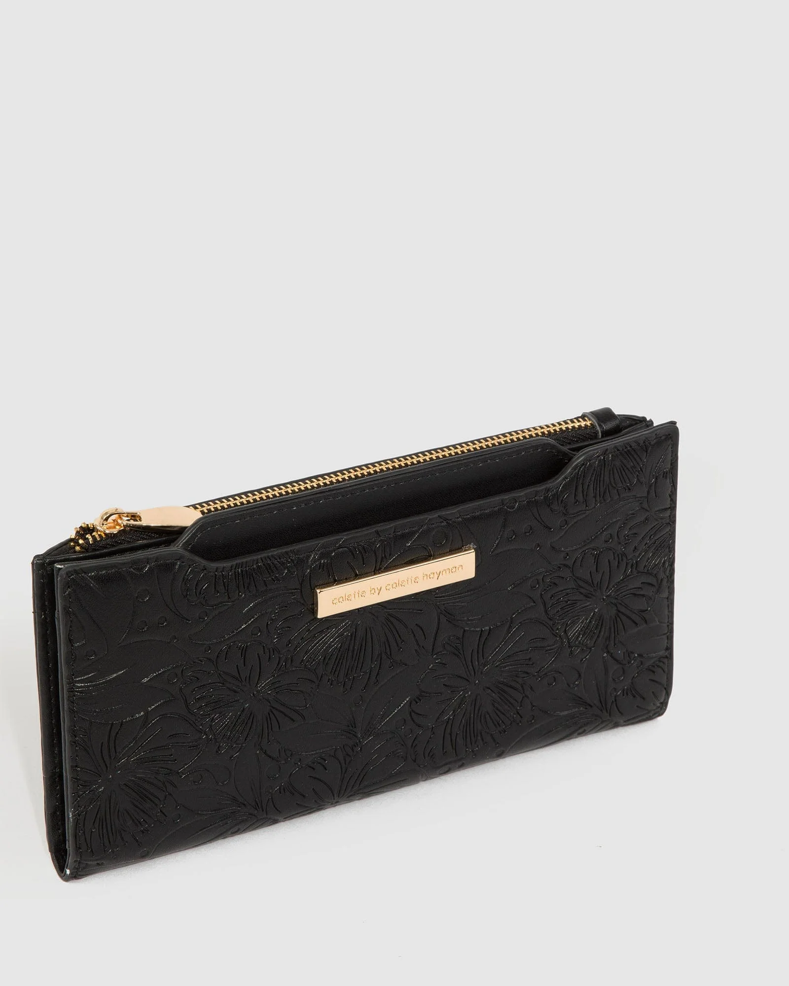 Black Removable Card Section Wallet