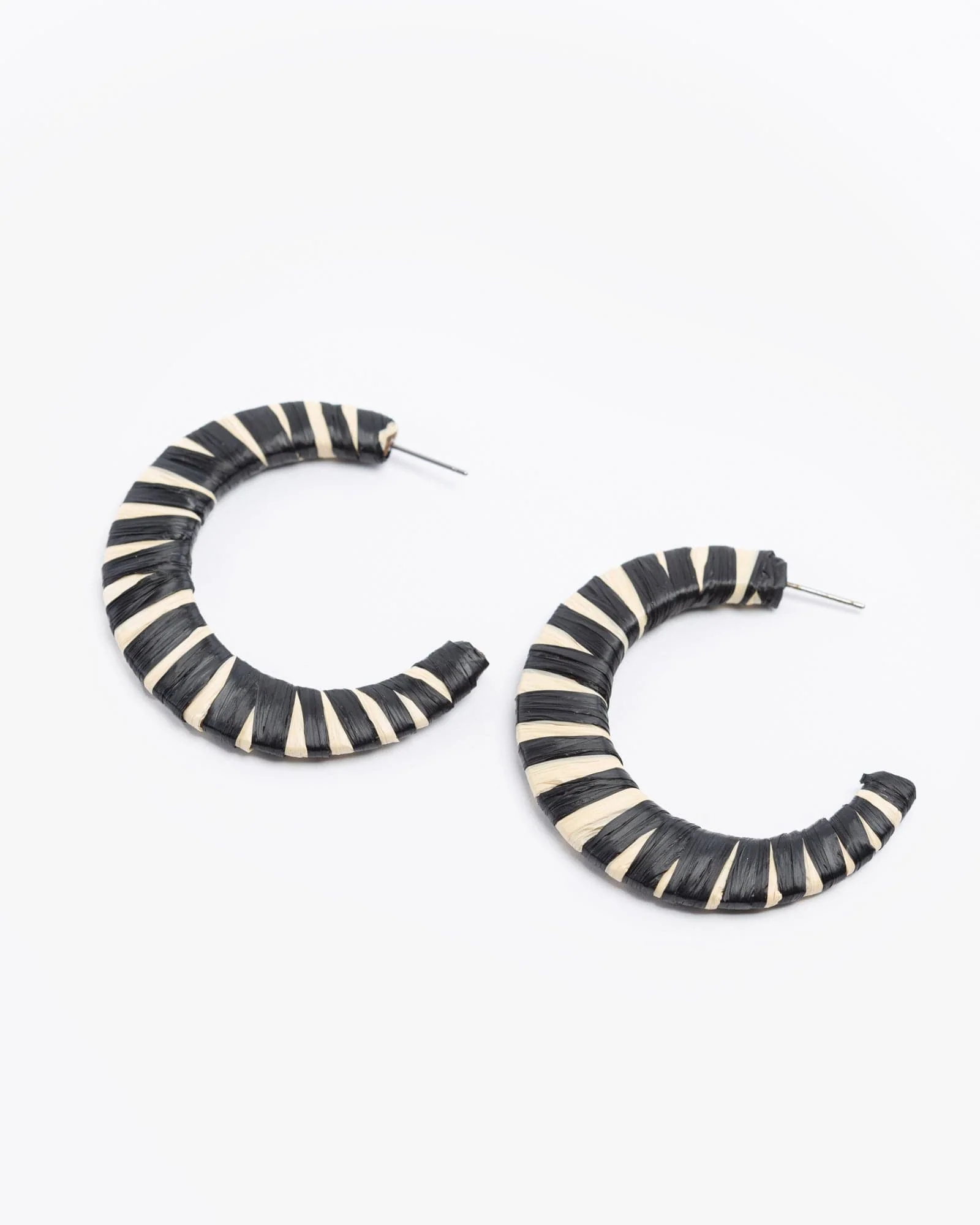 Multi Colour Wrapped Hoop Earrings