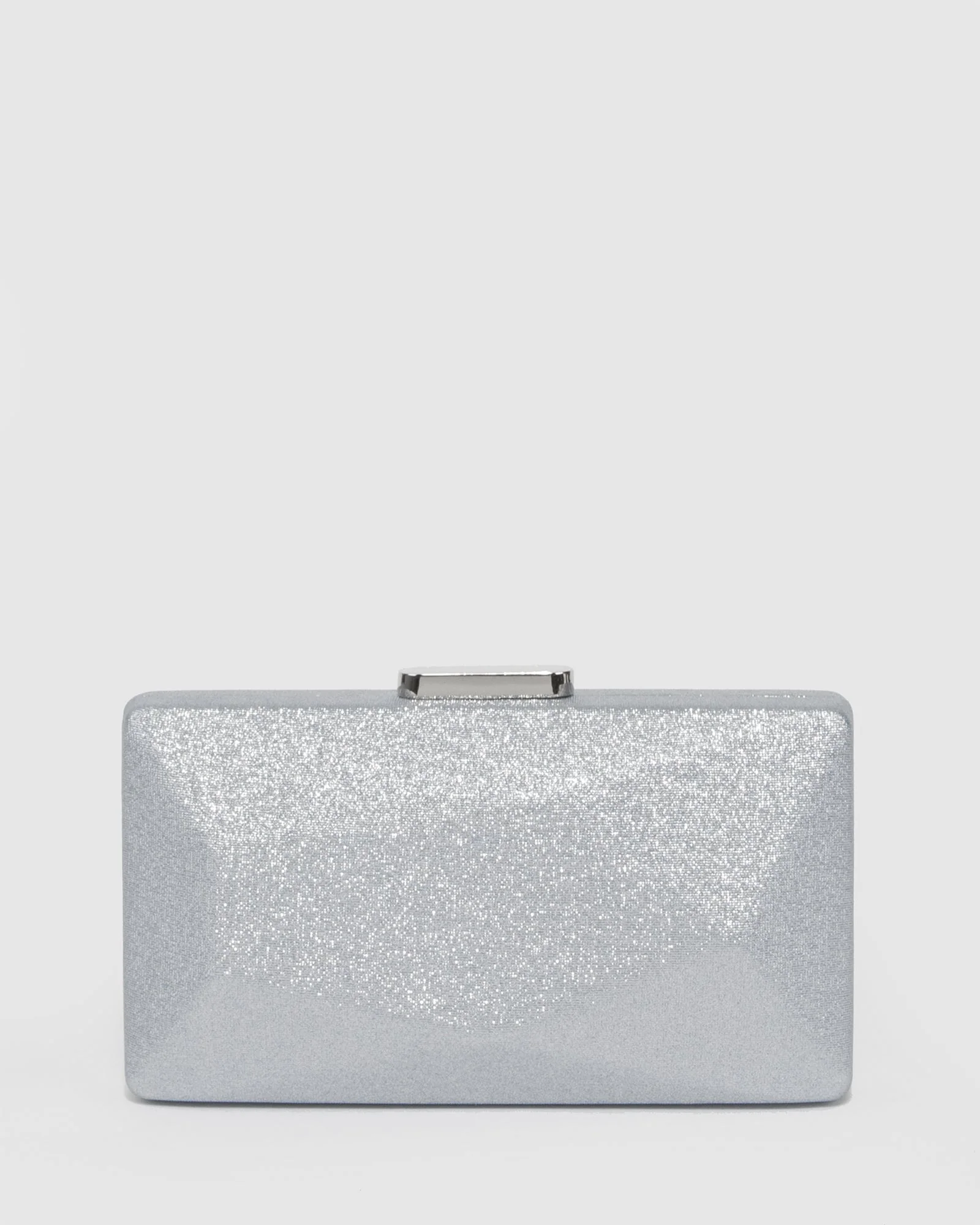 Silver Liza Geo Clutch Bag