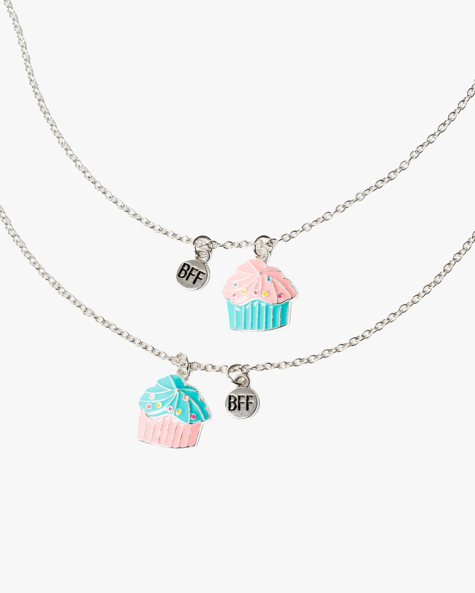 Multi Colour 2 Pack Cupcake BFF Necklace
