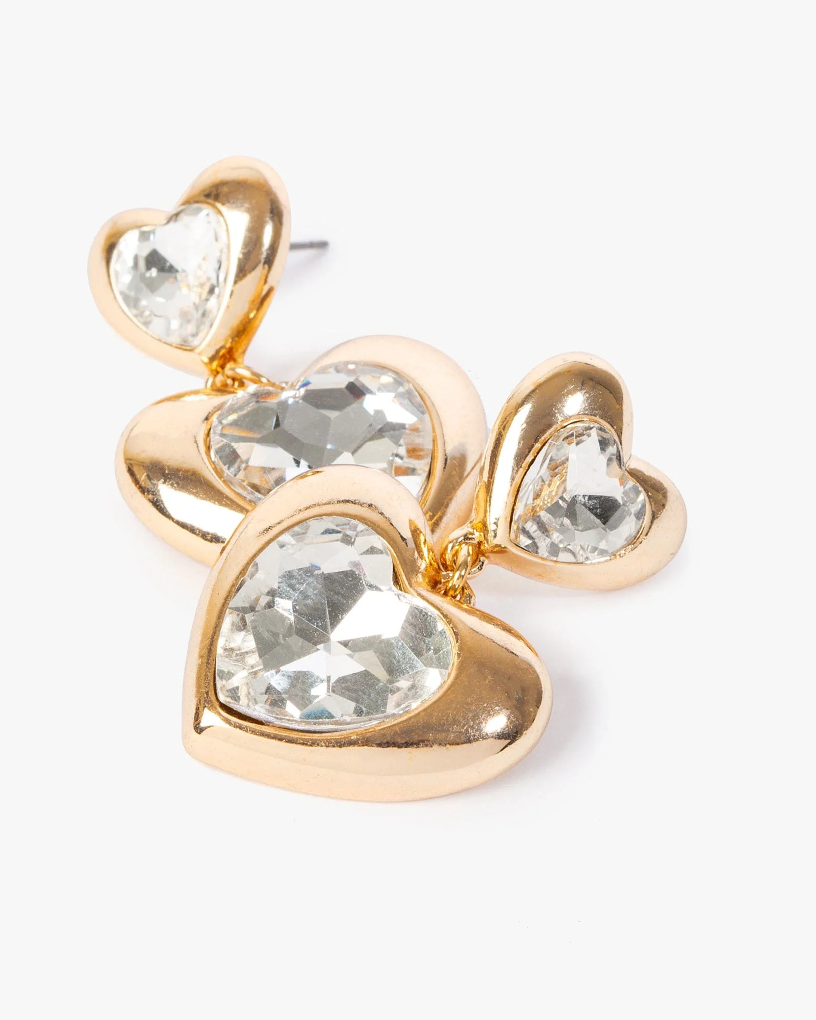 Crystal Double Heart Earrings