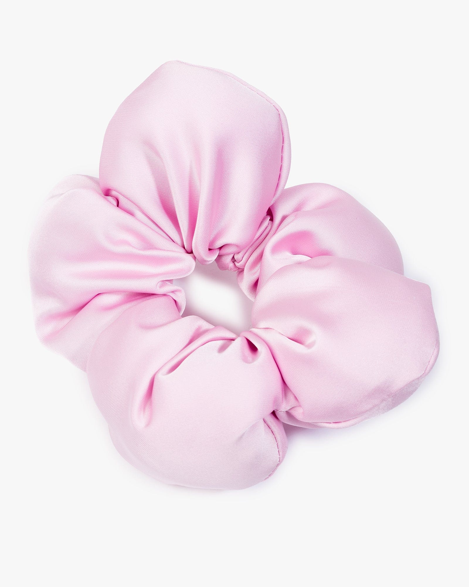 Pink Puffy Flower Scrunchie