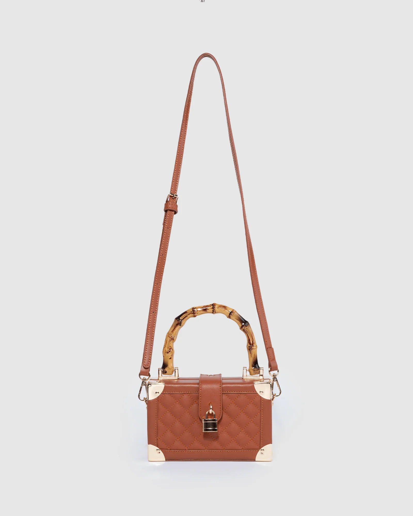 Tan Kendall Bamboo Trunk Bag