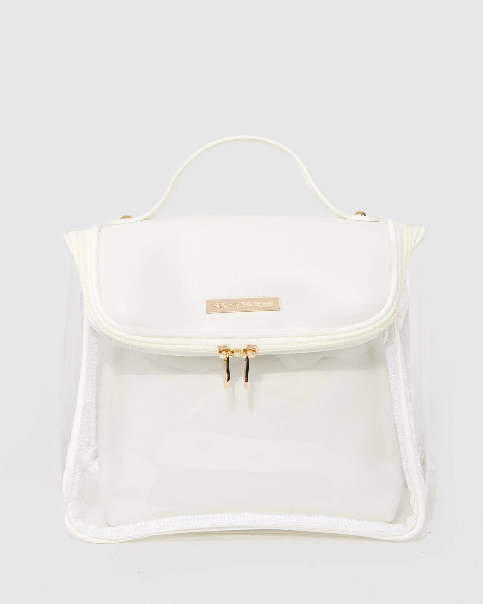 White Cara 2 Piece Cosmetic Case