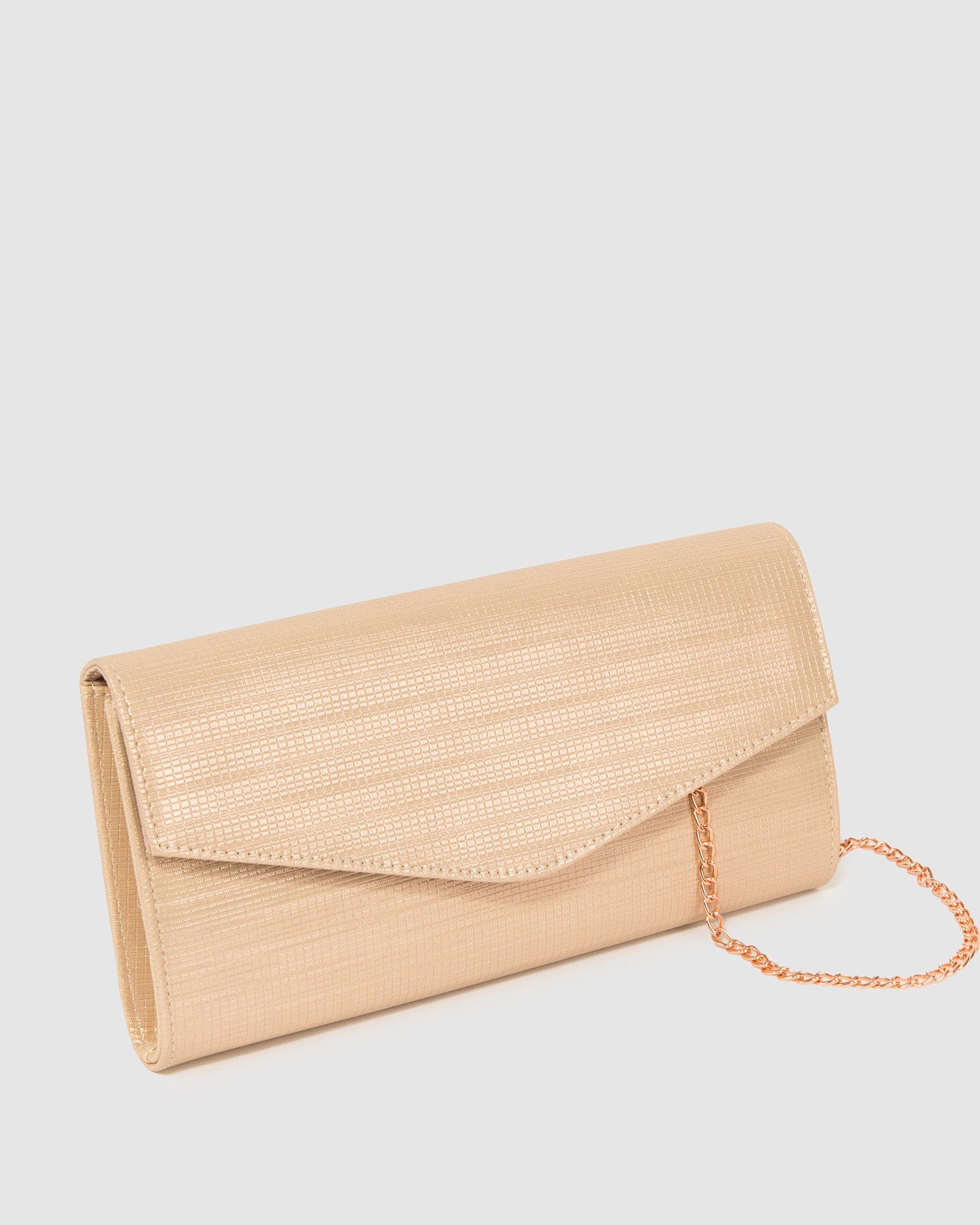 Rose Gold Breena Envelope Clutch Bag