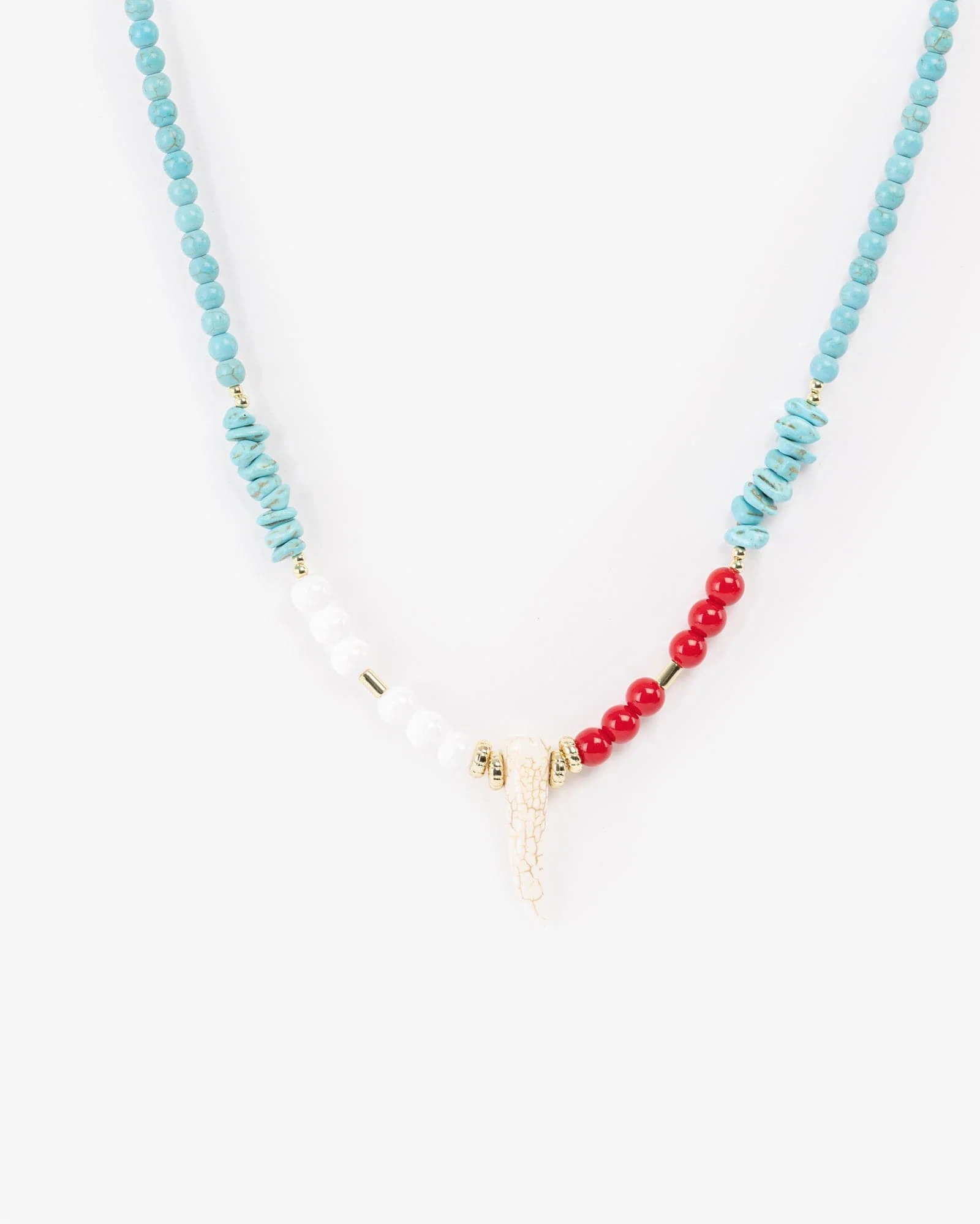 Multi Colour Western Horn Beaded Necklace
