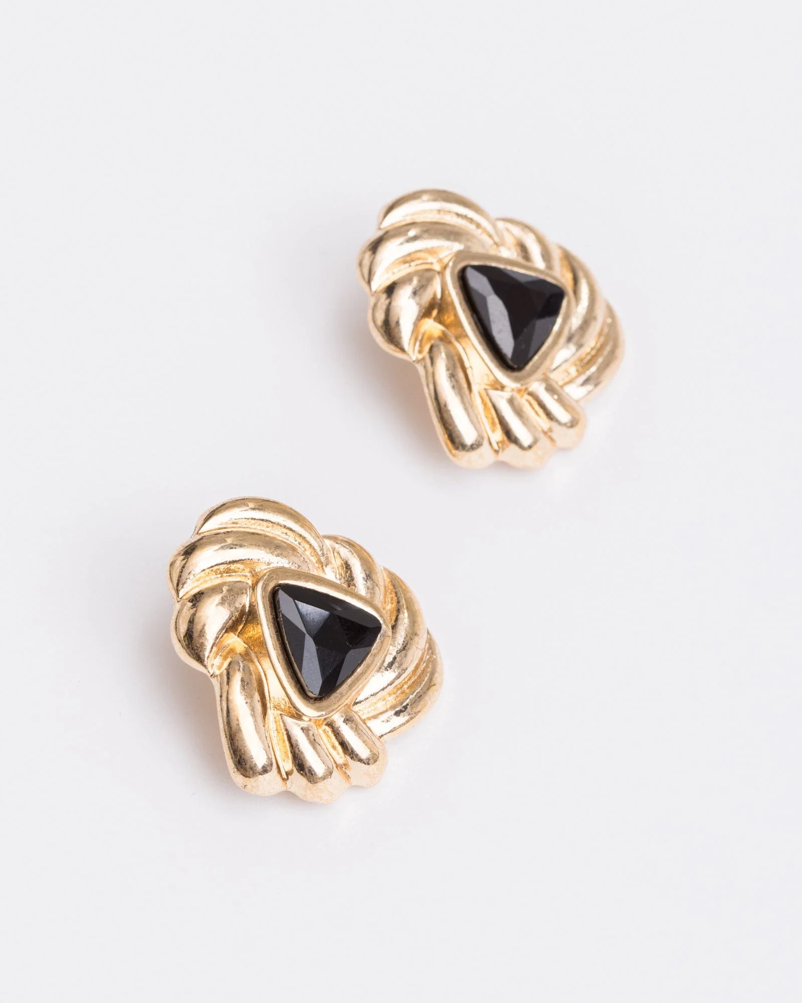 Crystal Oversized Twist Stud Earrings