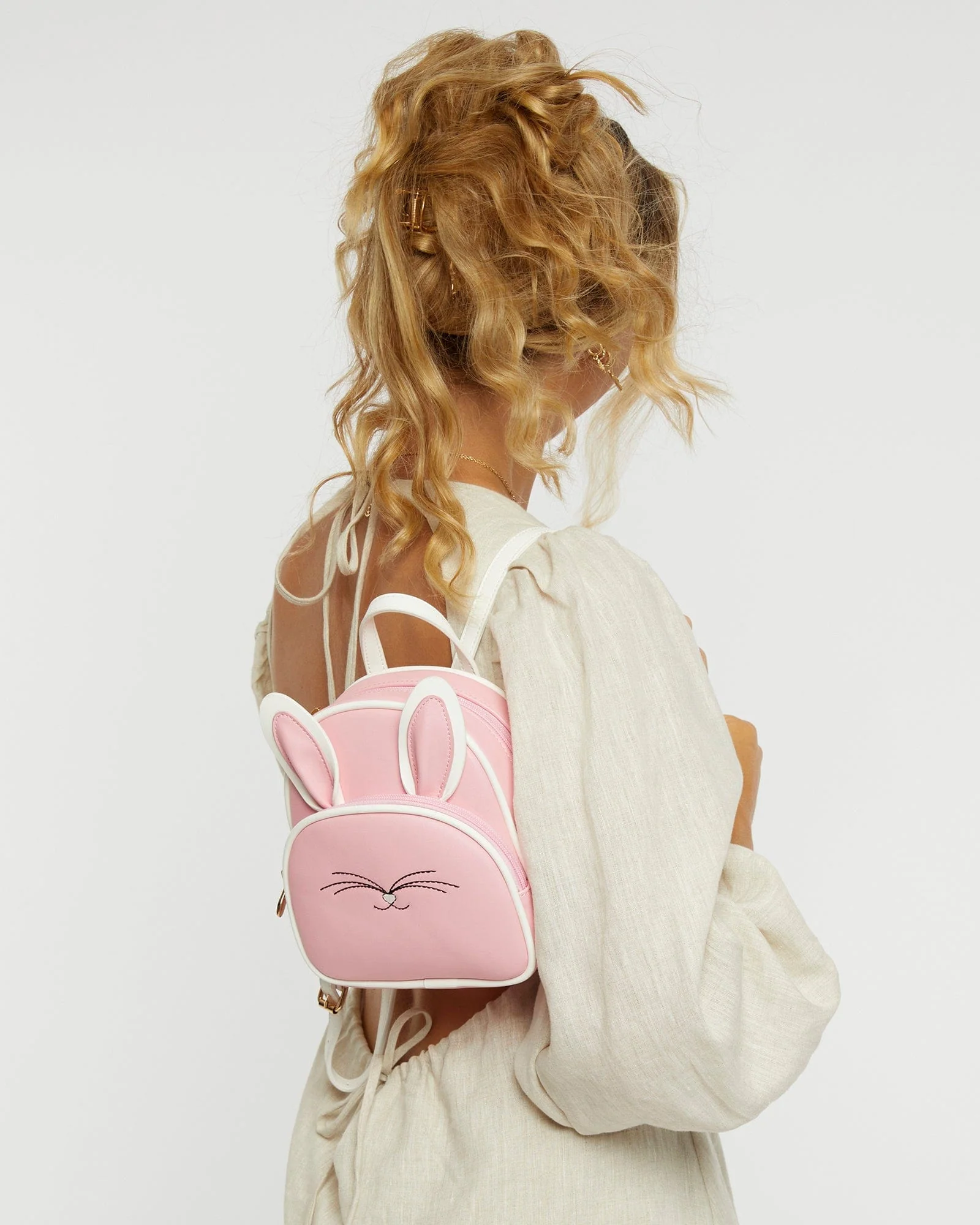 Pink Violet Bunny Backpack