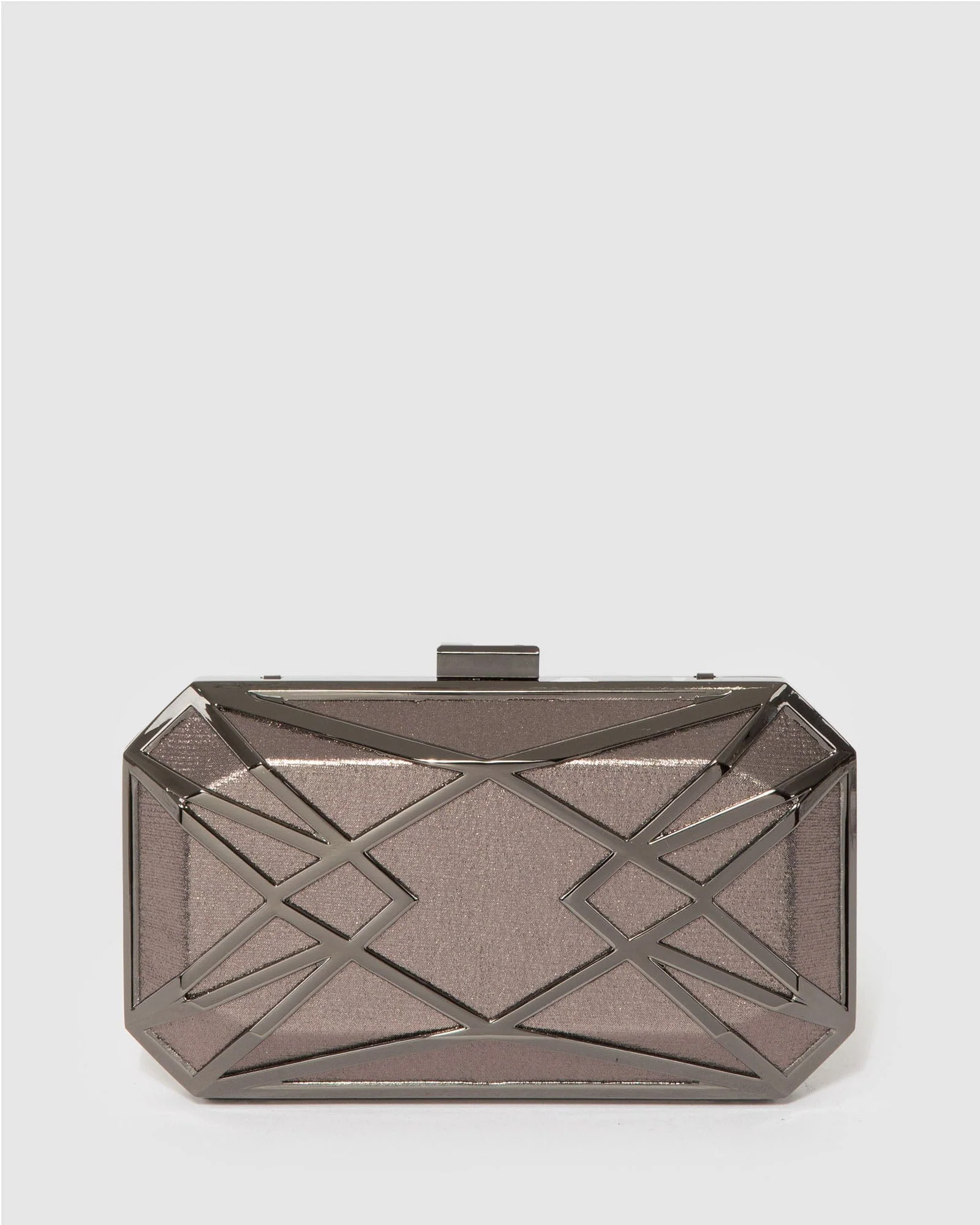 Silver Jade Geo Clutch Bag