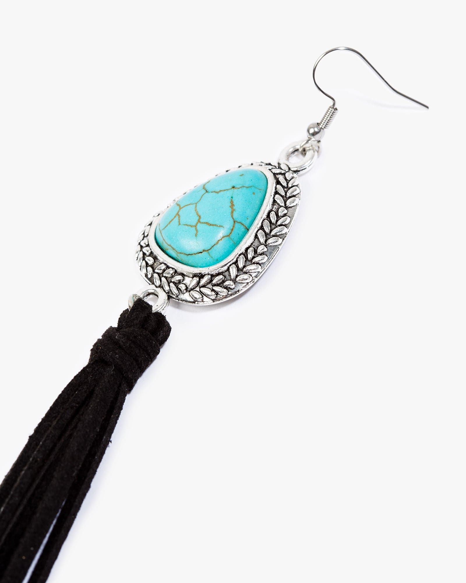 Multi Colour Stone Look Cord Detail Earrings