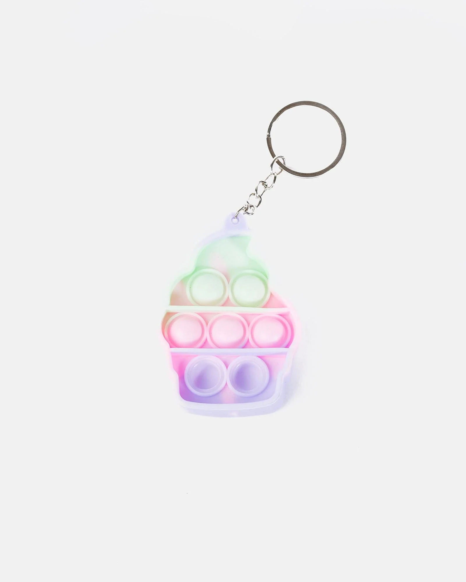 Multi Colour Cupcake Fidget Keyring