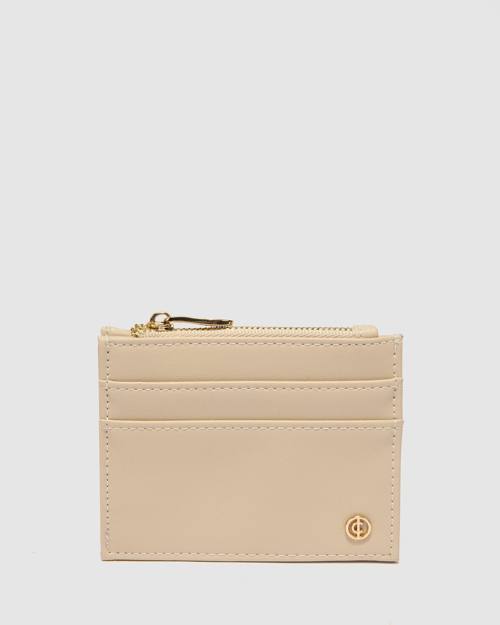 Natural Chiara Zip Top Purse