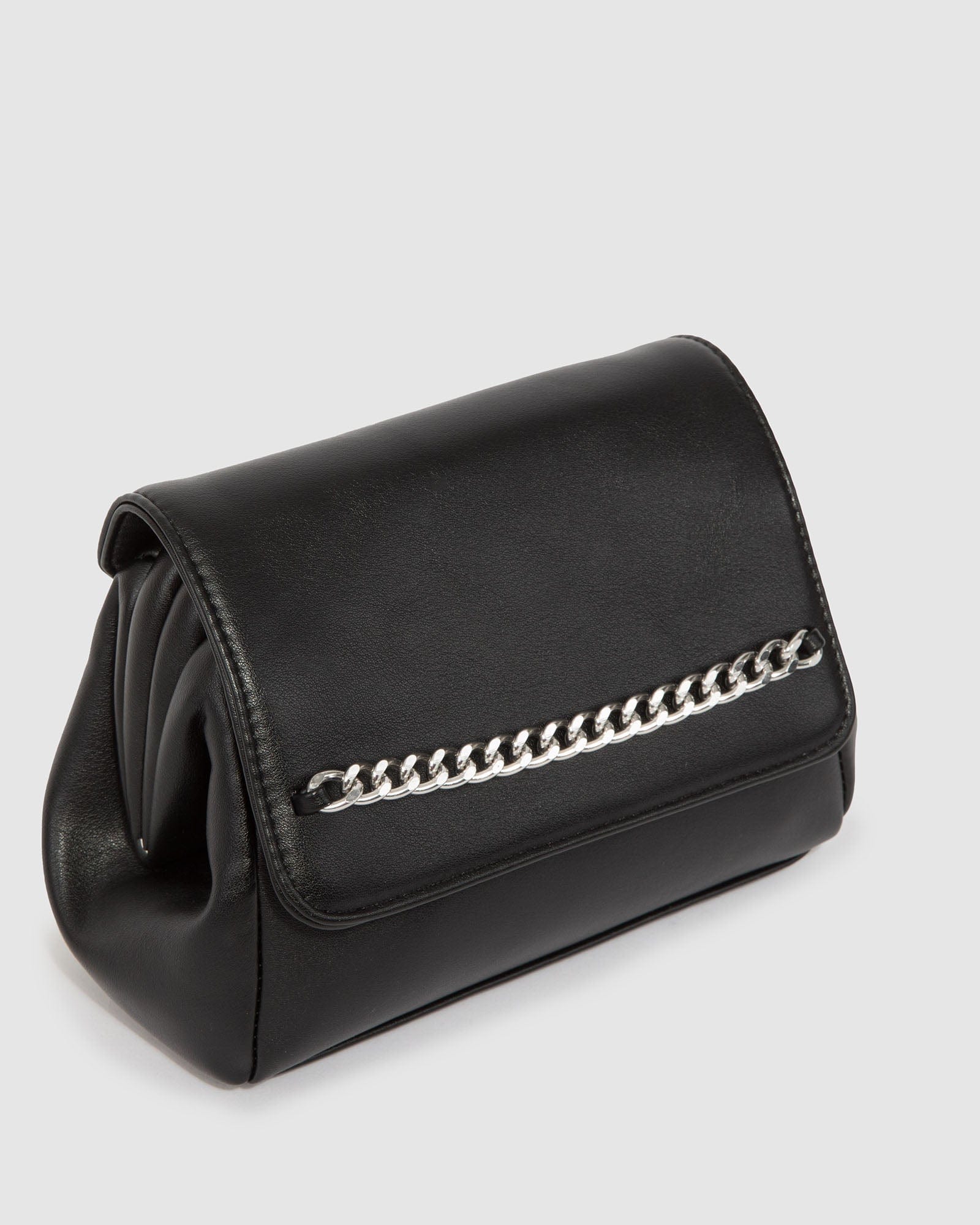 Black Penny Chain Pouch Bag