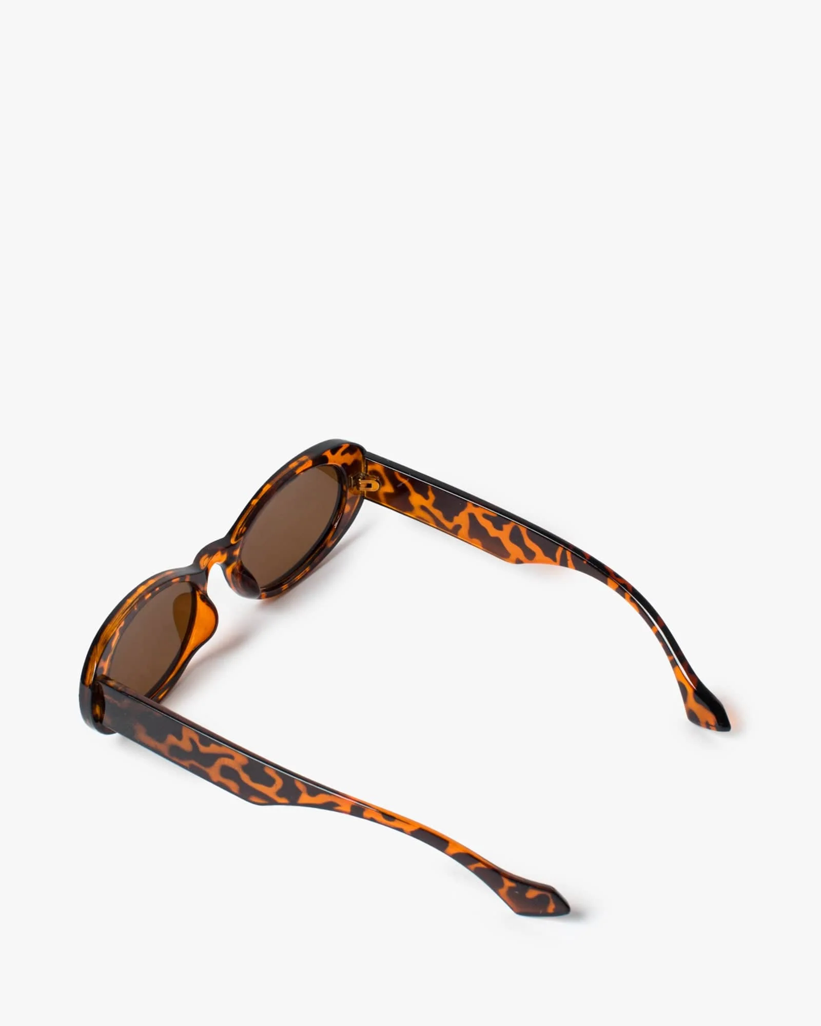 Tortoiseshell Oval Plain Sunglasses