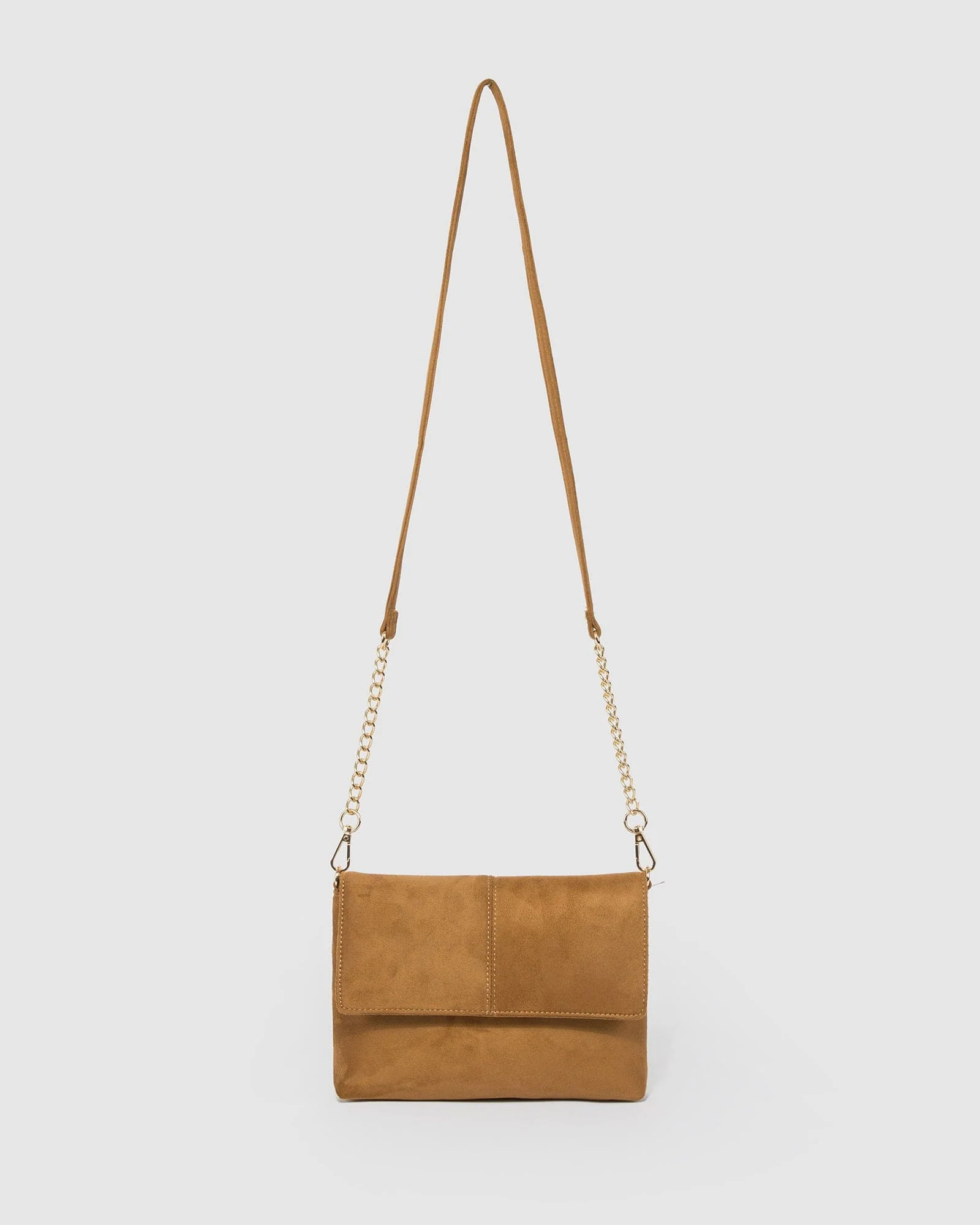 Brown Leo Panel Crossbody Bag