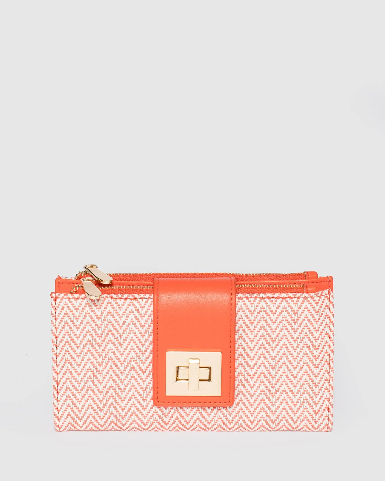Orange Greta Lock Wallet